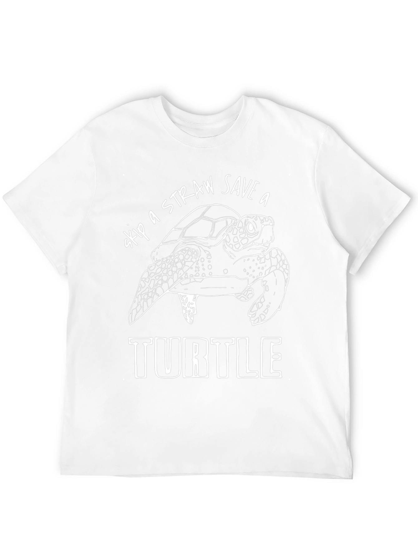 Skip a Straw Save a Turtle Graphic T-Shirt