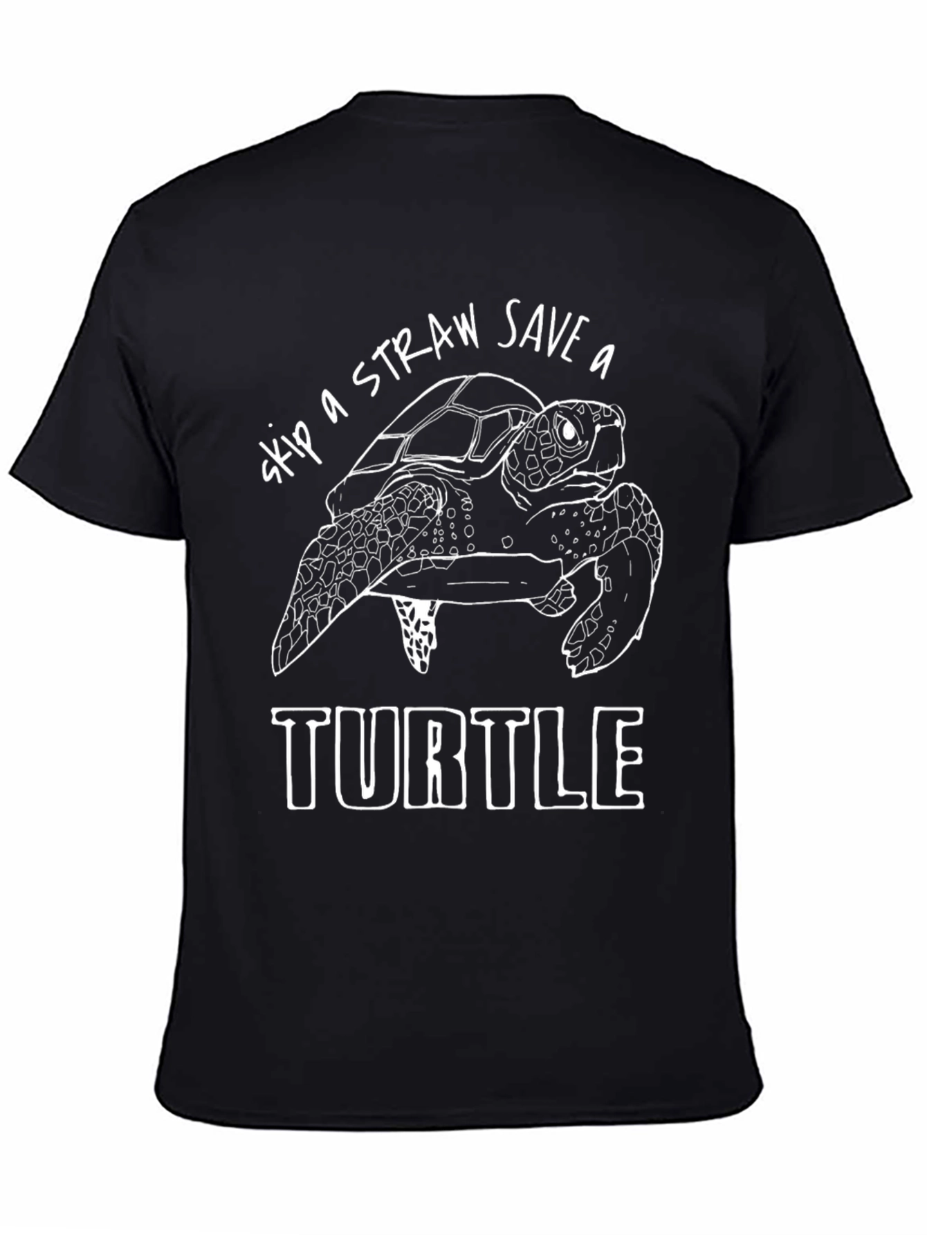 Skip a Straw Save a Turtle Graphic T-Shirt