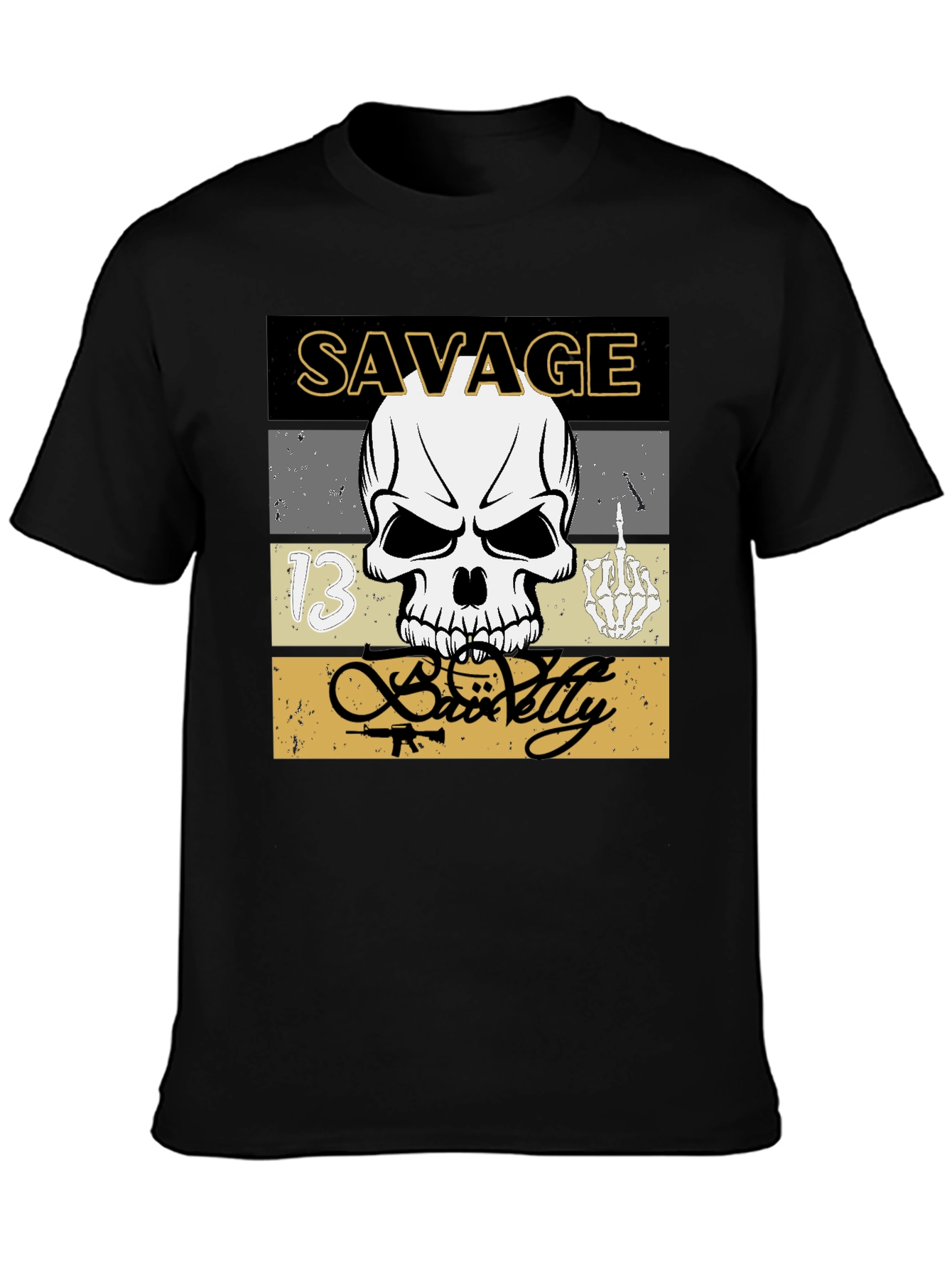Savage Skull Graphic T-Shirt - Urban Style