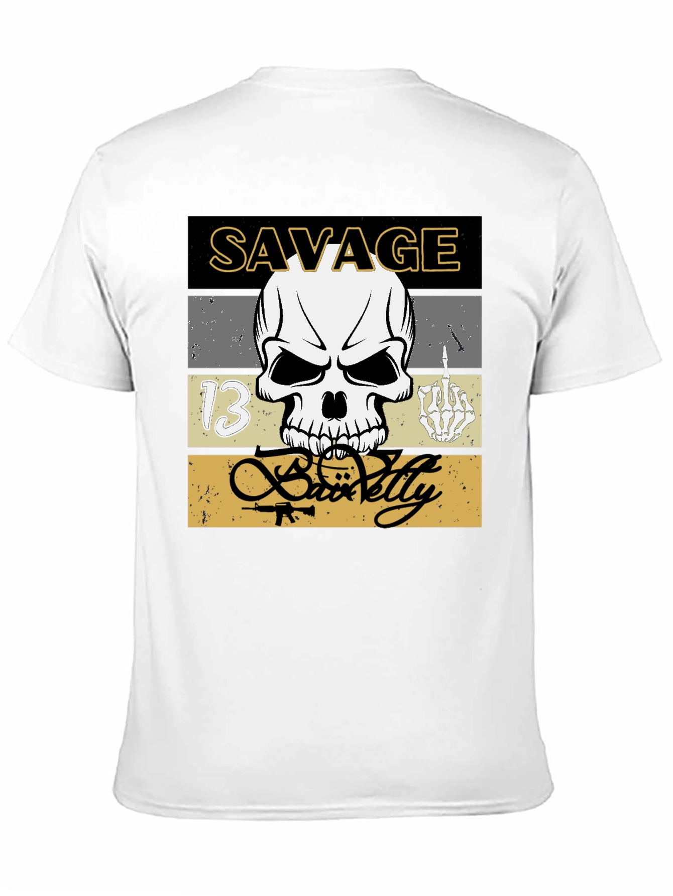 Savage Skull Graphic T-Shirt - Urban Style