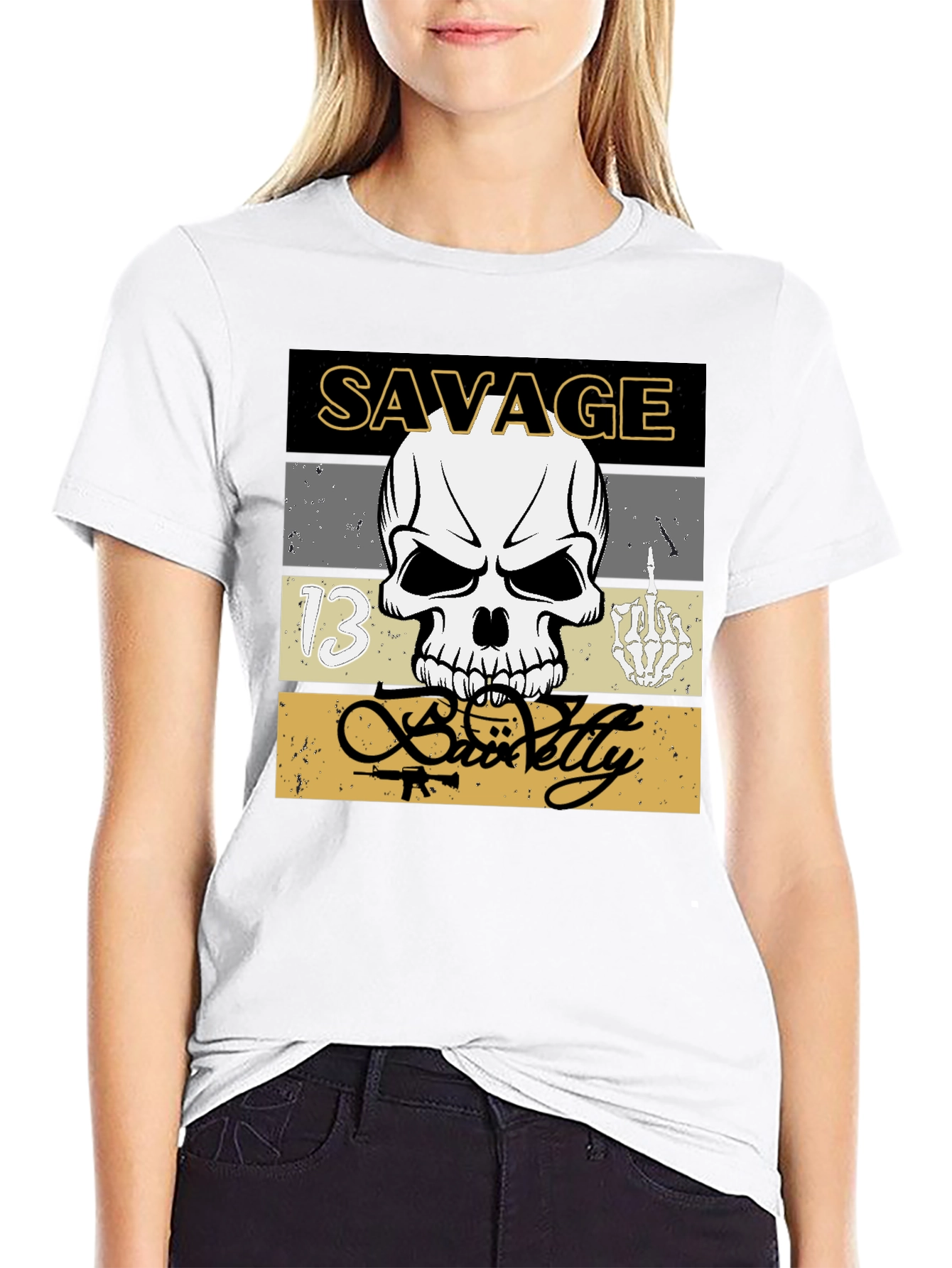 Savage Skull Graphic T-Shirt - Urban Style