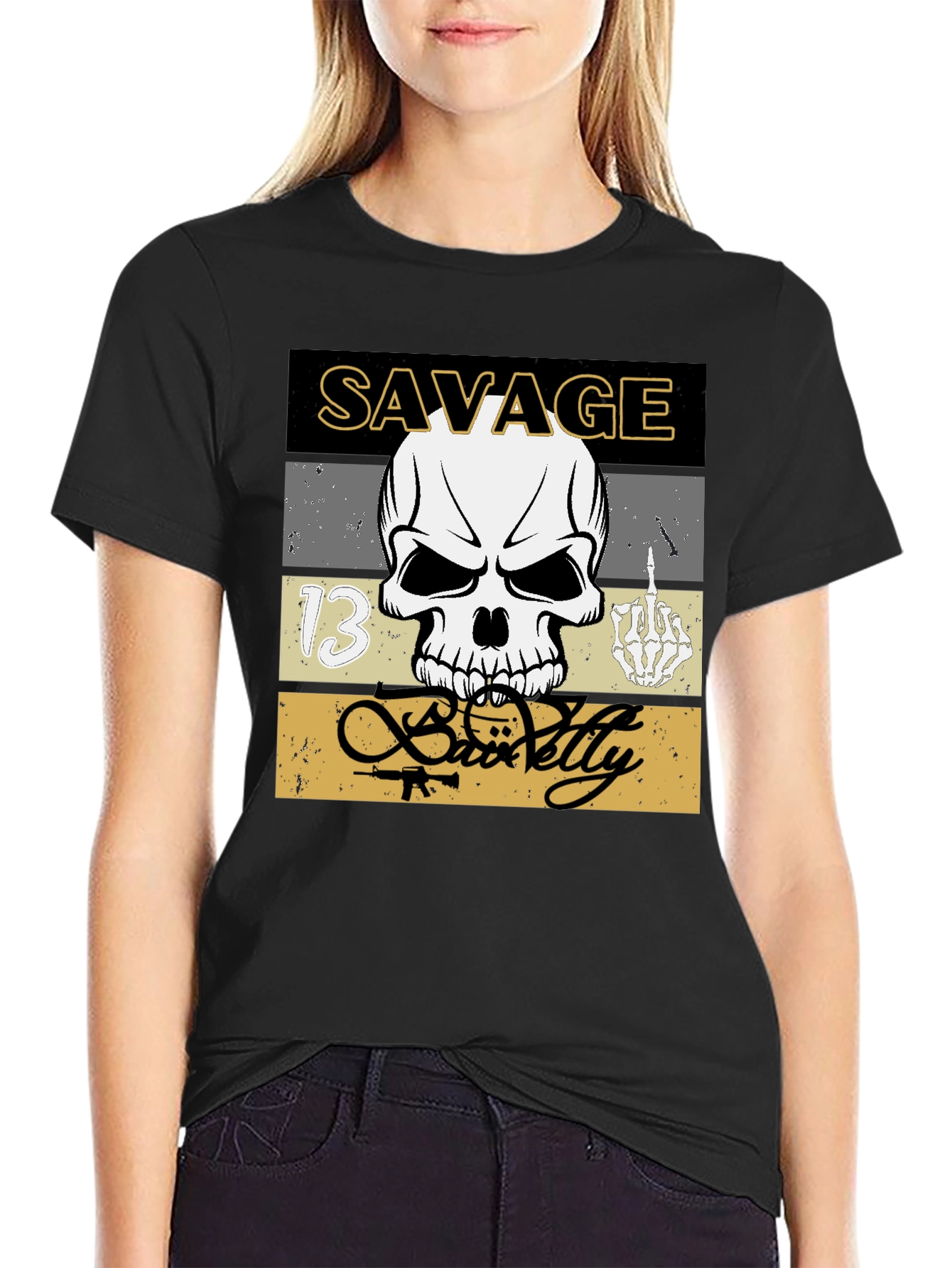 Savage Skull Graphic T-Shirt - Urban Style