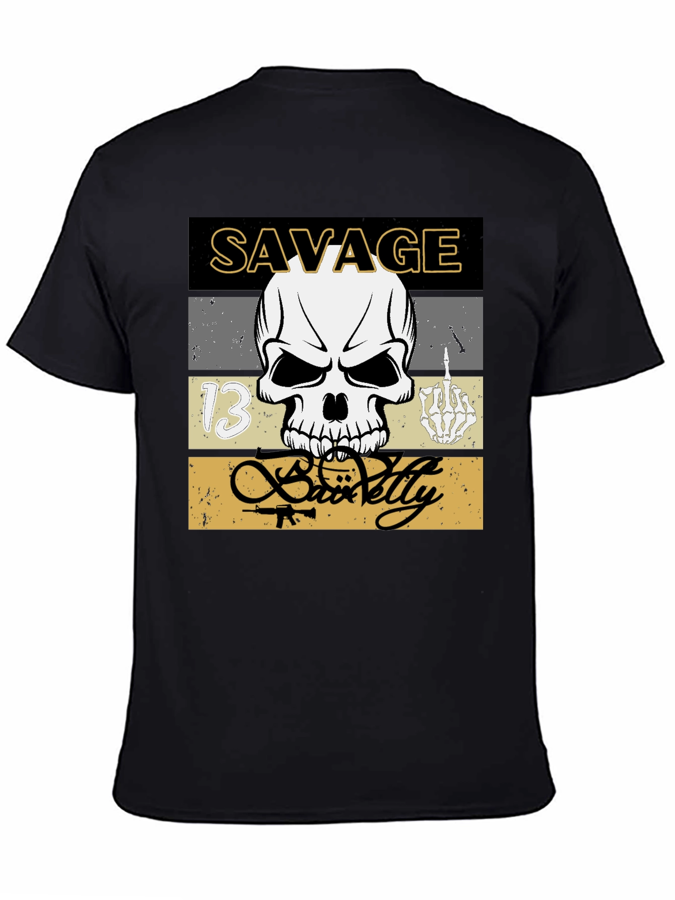 Savage Skull Graphic T-Shirt - Urban Style