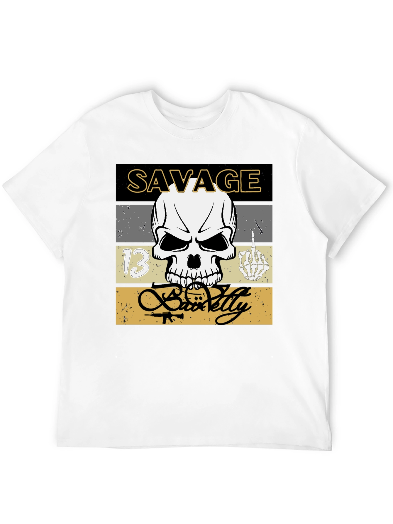 Savage Skull Graphic T-Shirt - Urban Style