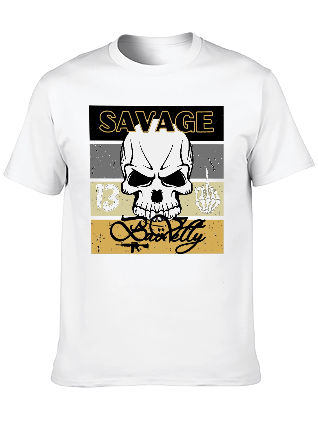 Savage Skull Graphic T-Shirt - Urban Style