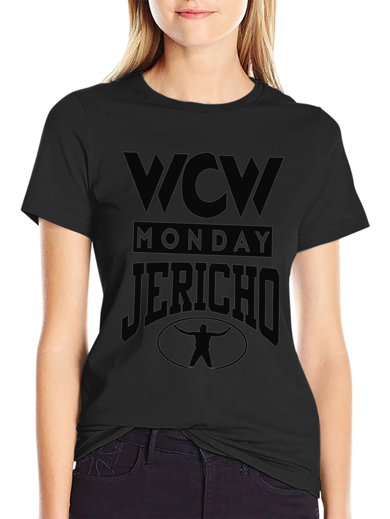 WCW Monday Jericho Black Graphic T-Shirt