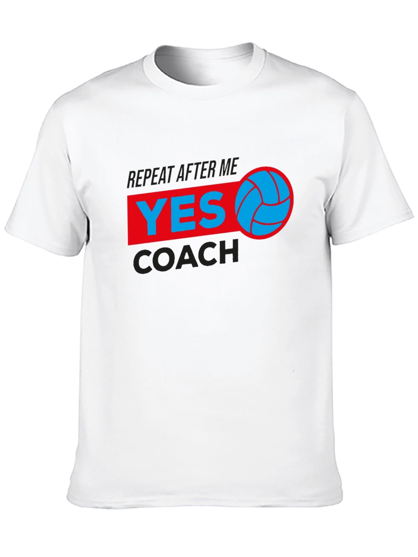 Volleyball Yes Coach T-Shirt - Black Graphic Tee