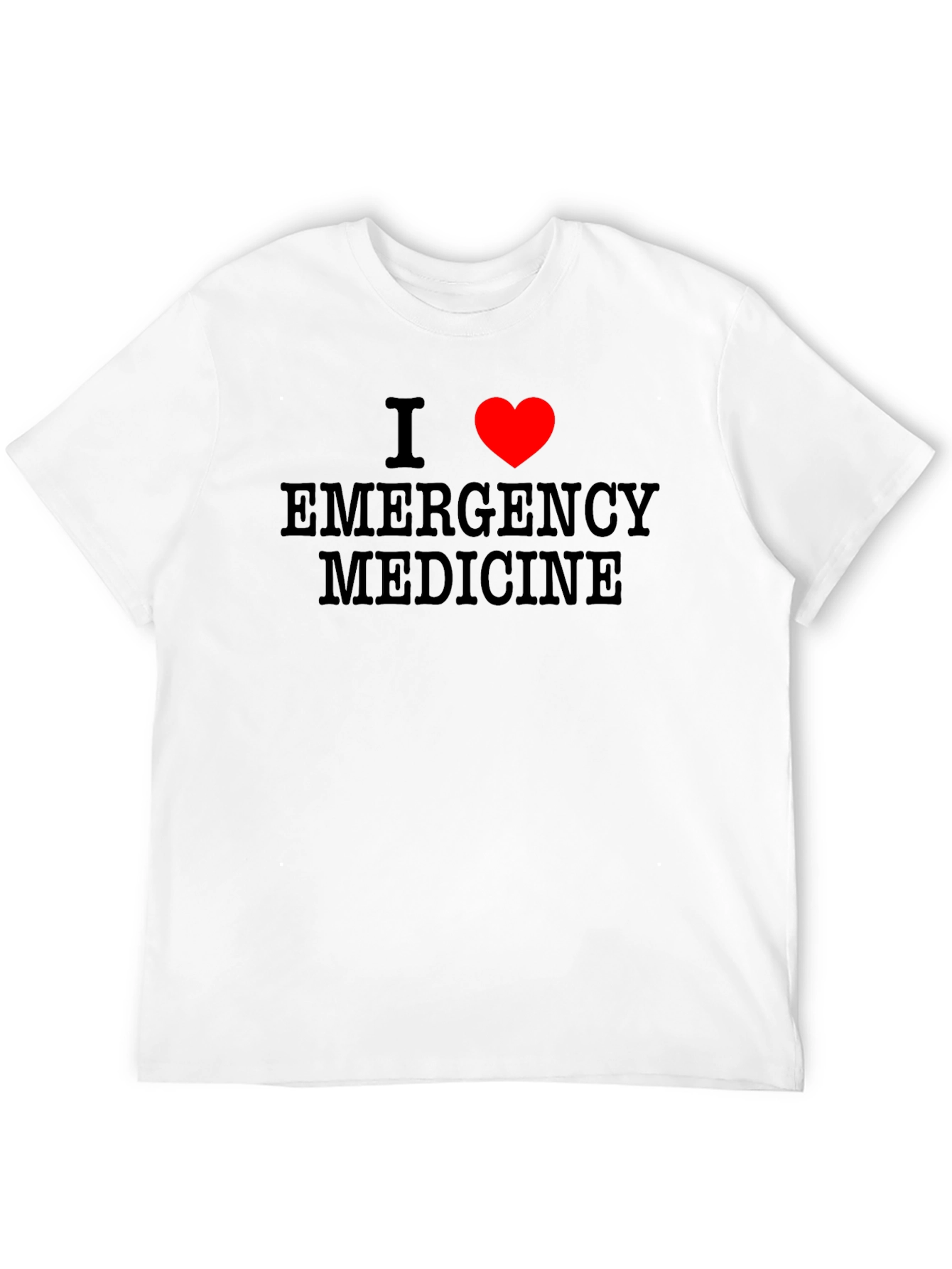 I Love Emergency Medicine Black T-Shirt