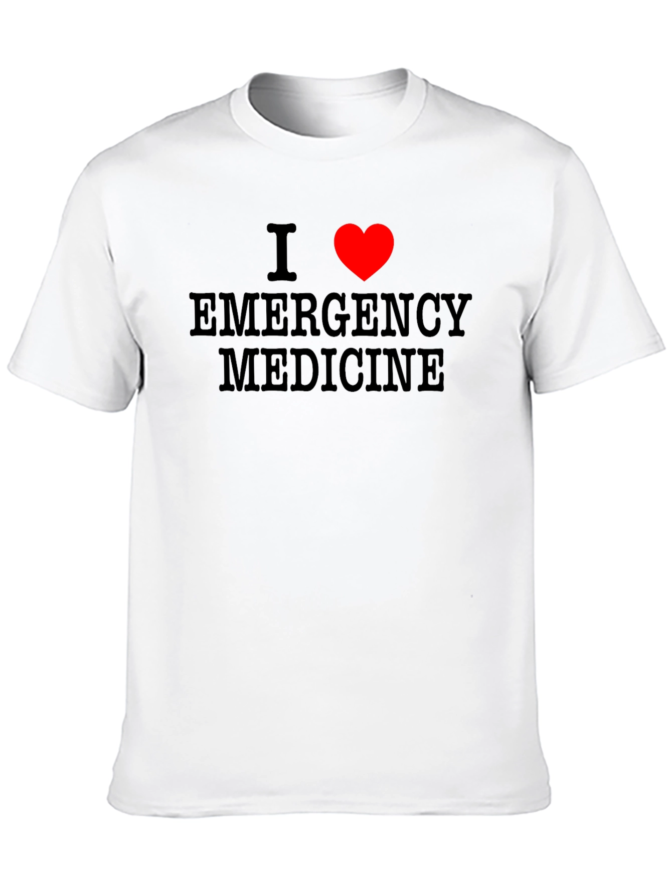 I Love Emergency Medicine Black T-Shirt