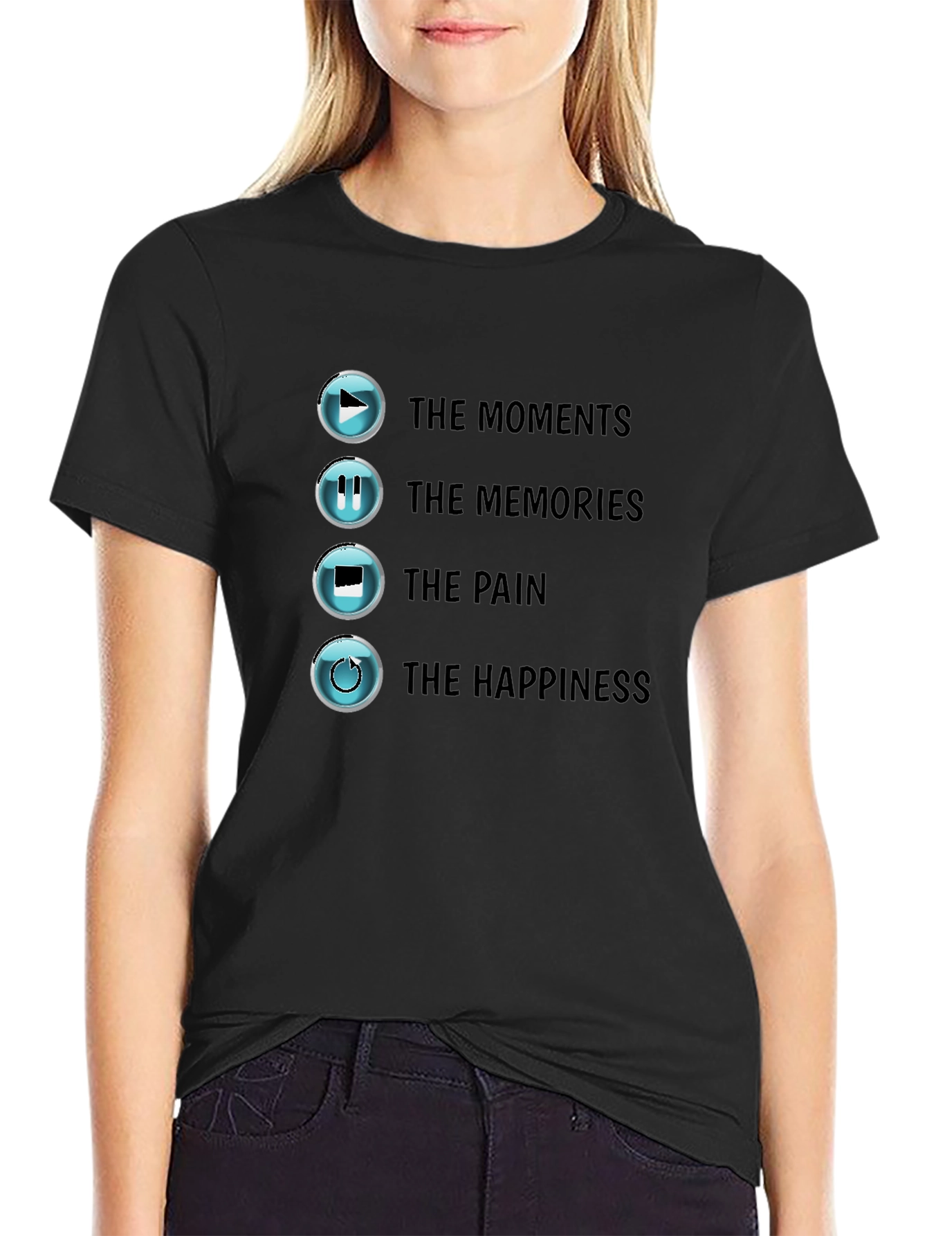 The Moments Black T-Shirt