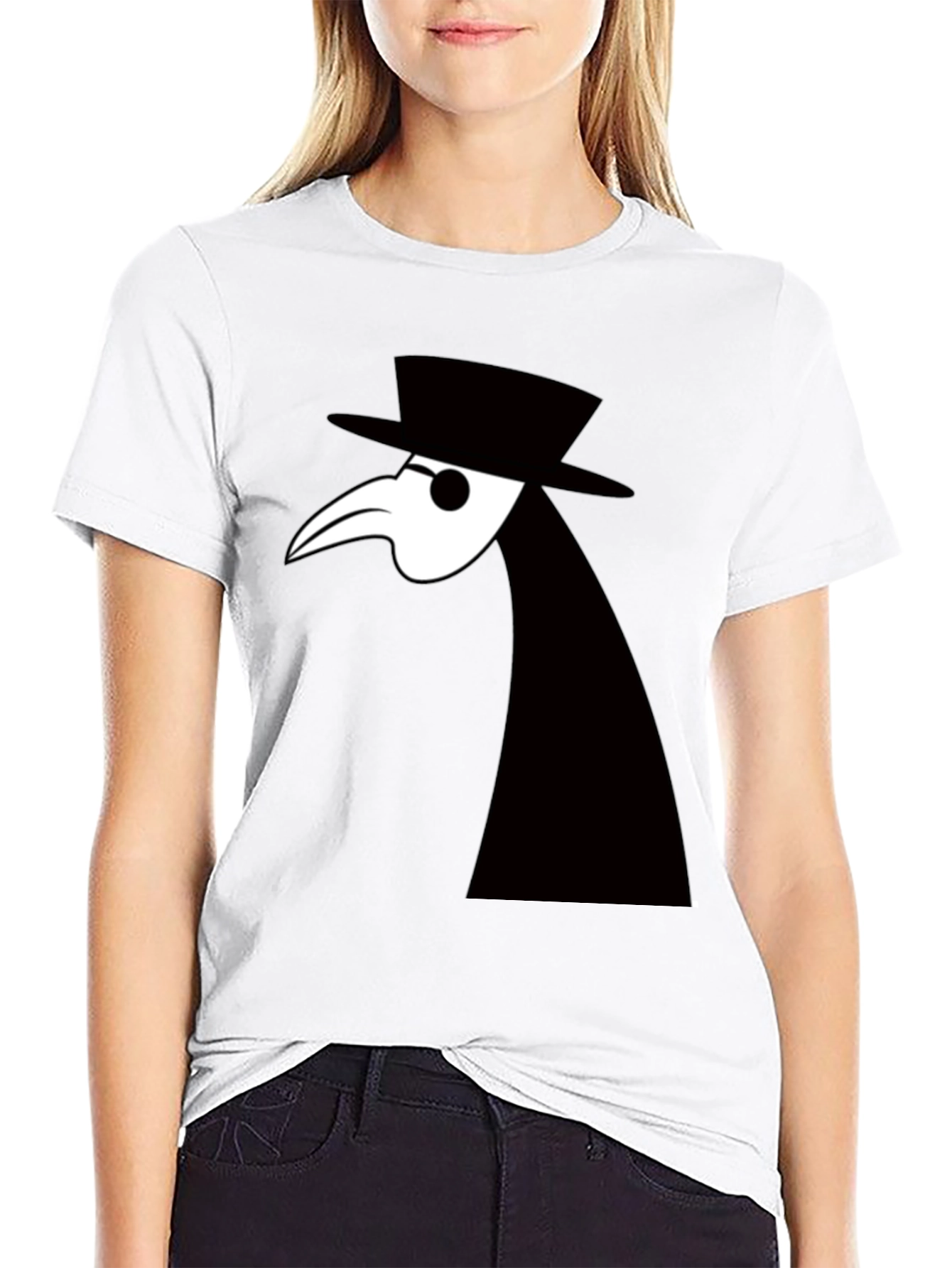 Plague Doctor Graphic Tee - Unique Black T-Shirt