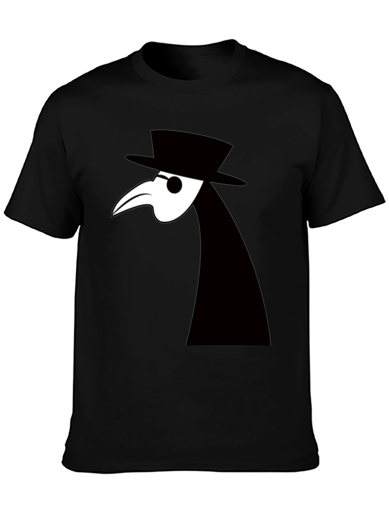 Plague Doctor Graphic Tee - Unique Black T-Shirt