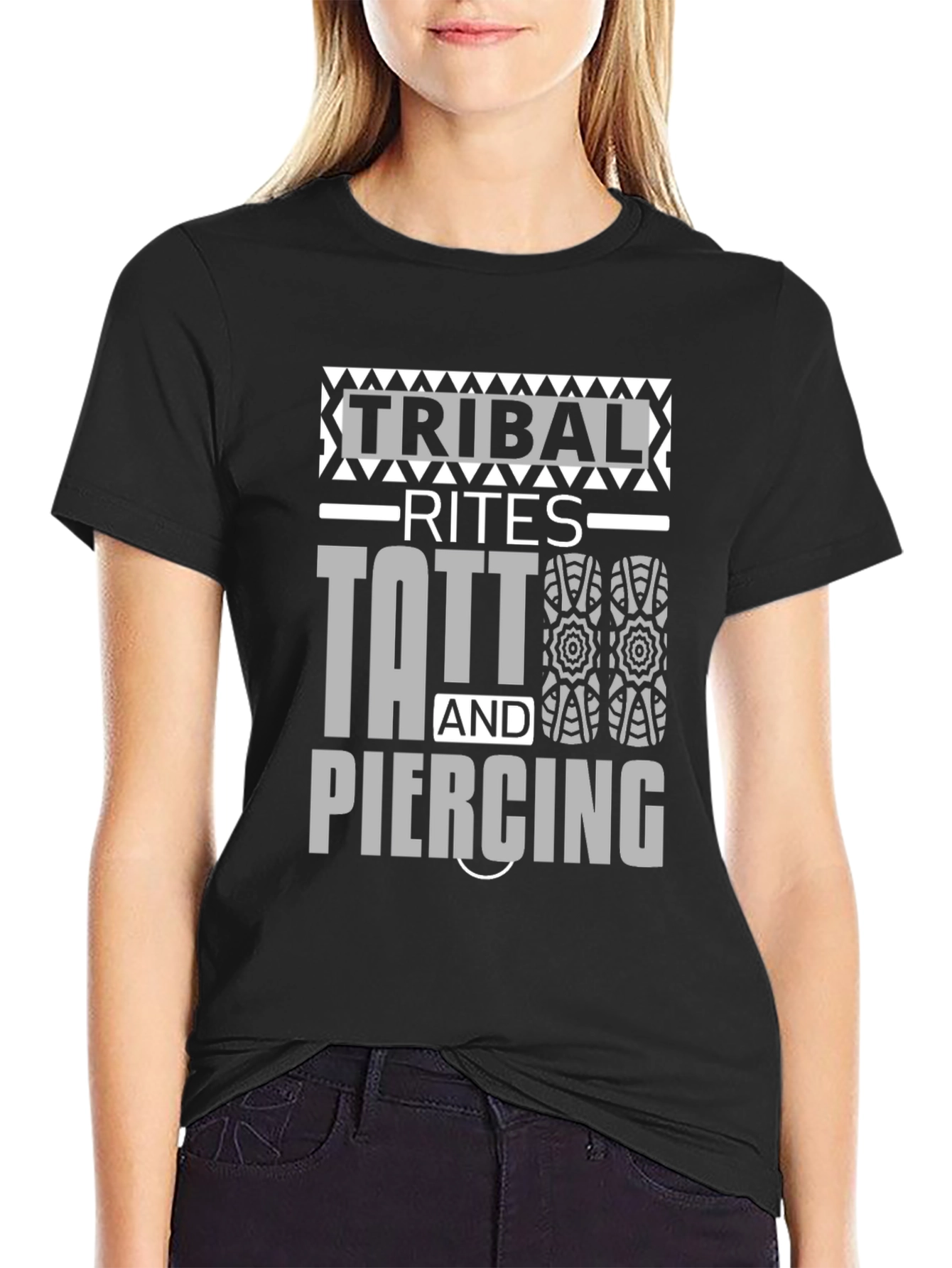 Tribal Rites Tattoo & Piercing Black Graphic T-Shirt