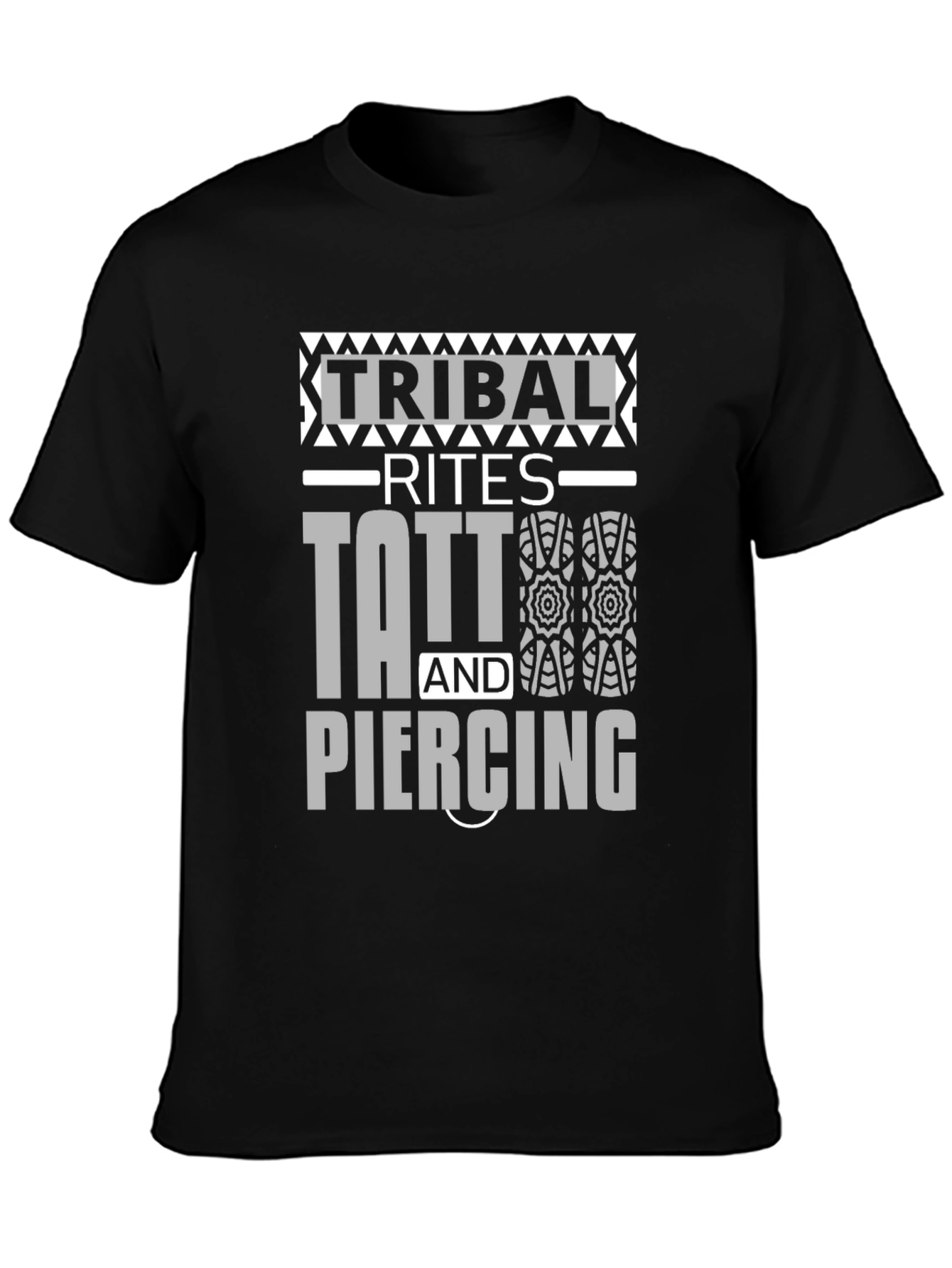Tribal Rites Tattoo & Piercing Black Graphic T-Shirt