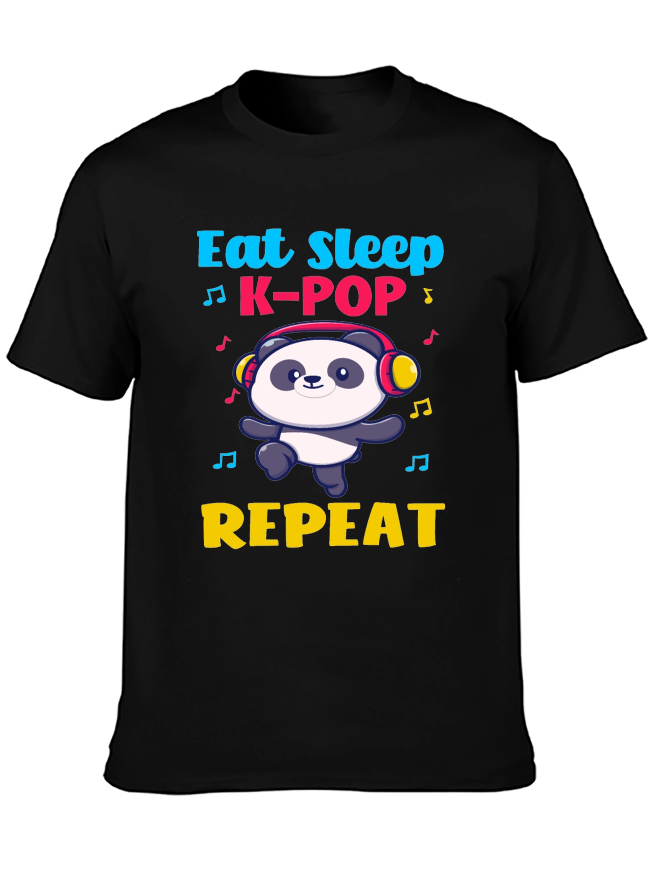 Eat Sleep K-Pop Panda T-Shirt