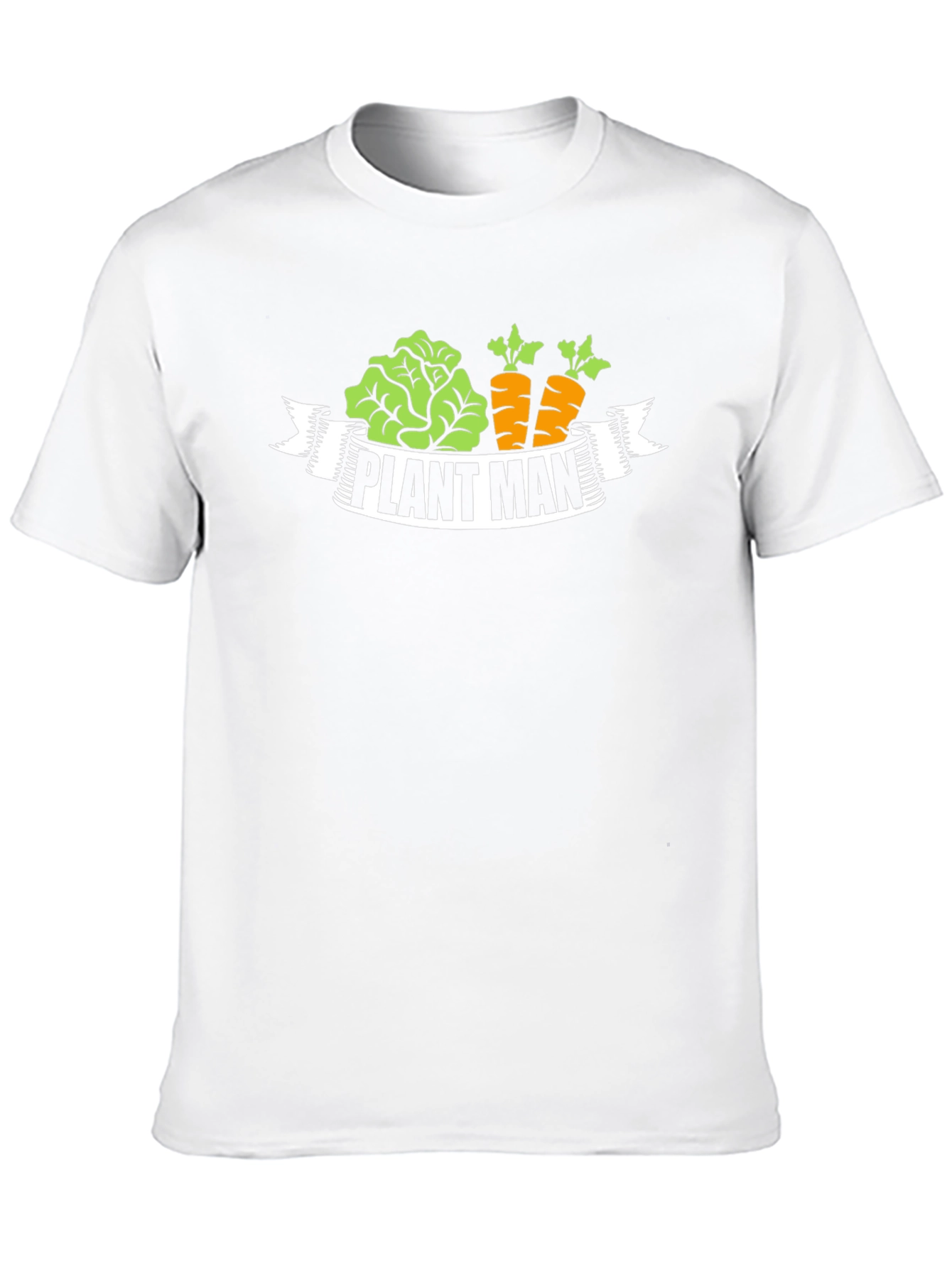 Plant Man T-Shirt - Black Gardening Vegan Carrots Lettuce