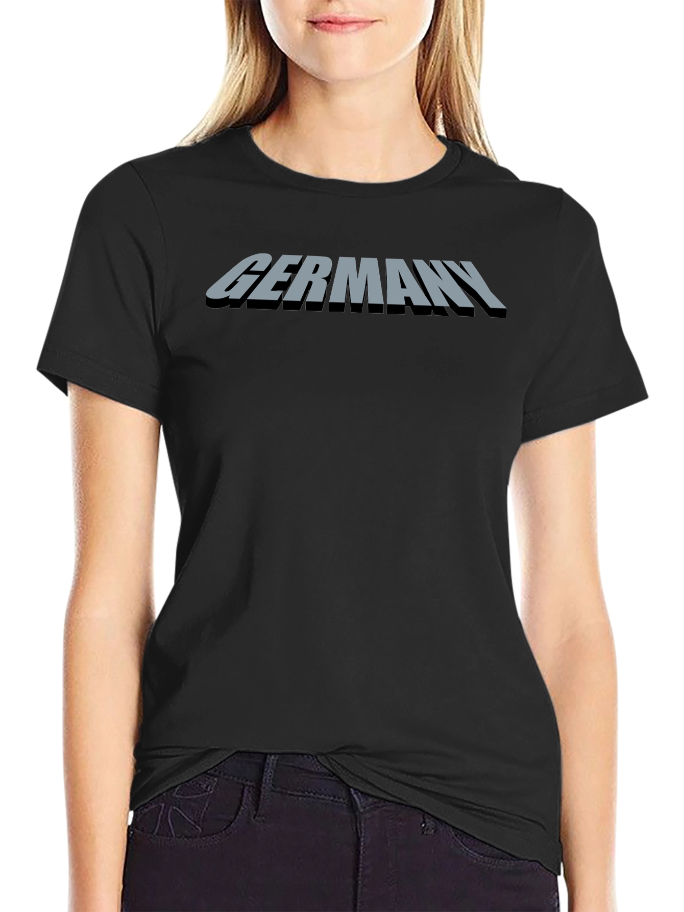 Germany Text Black T-Shirt