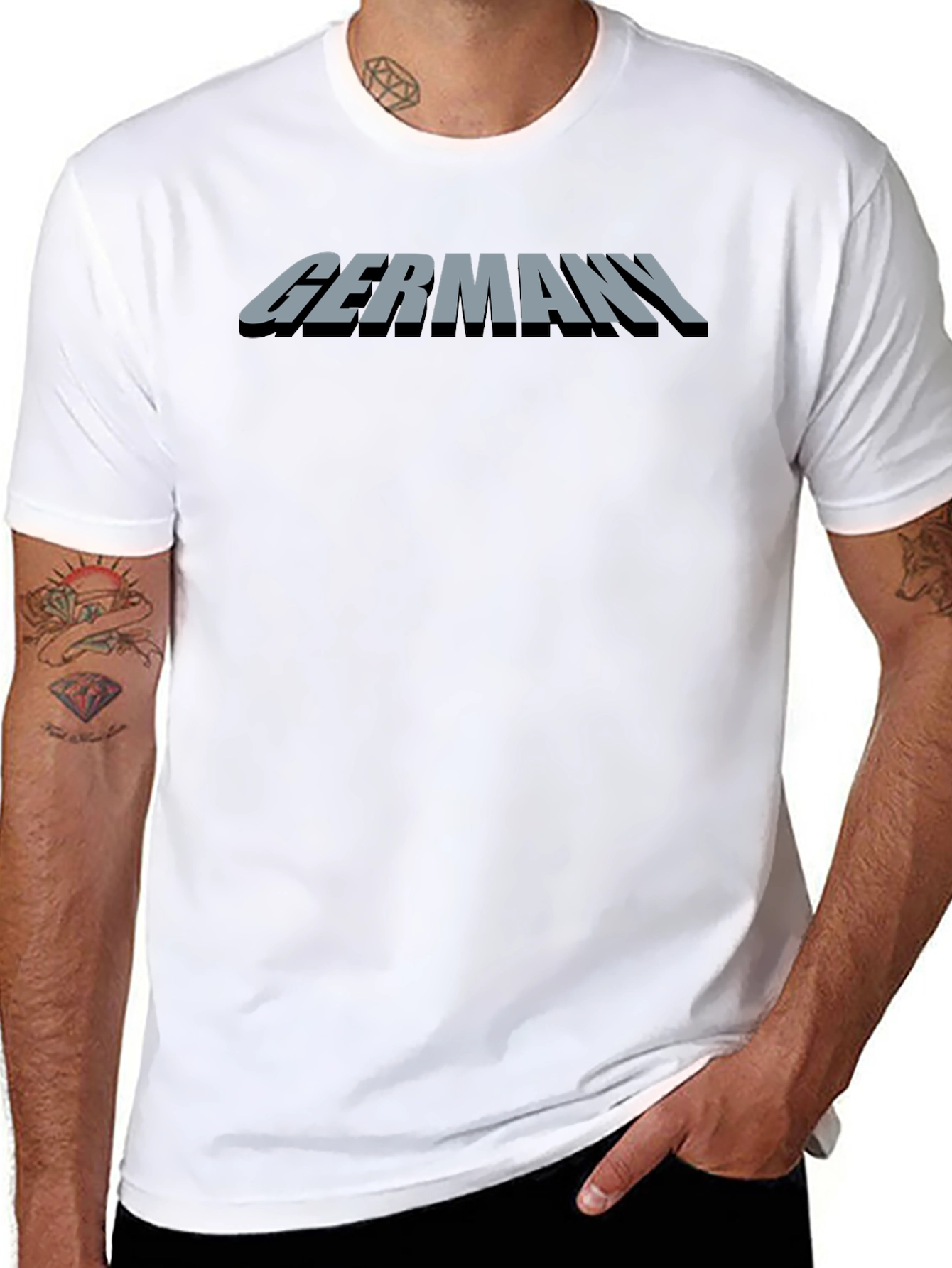 Germany Text Black T-Shirt
