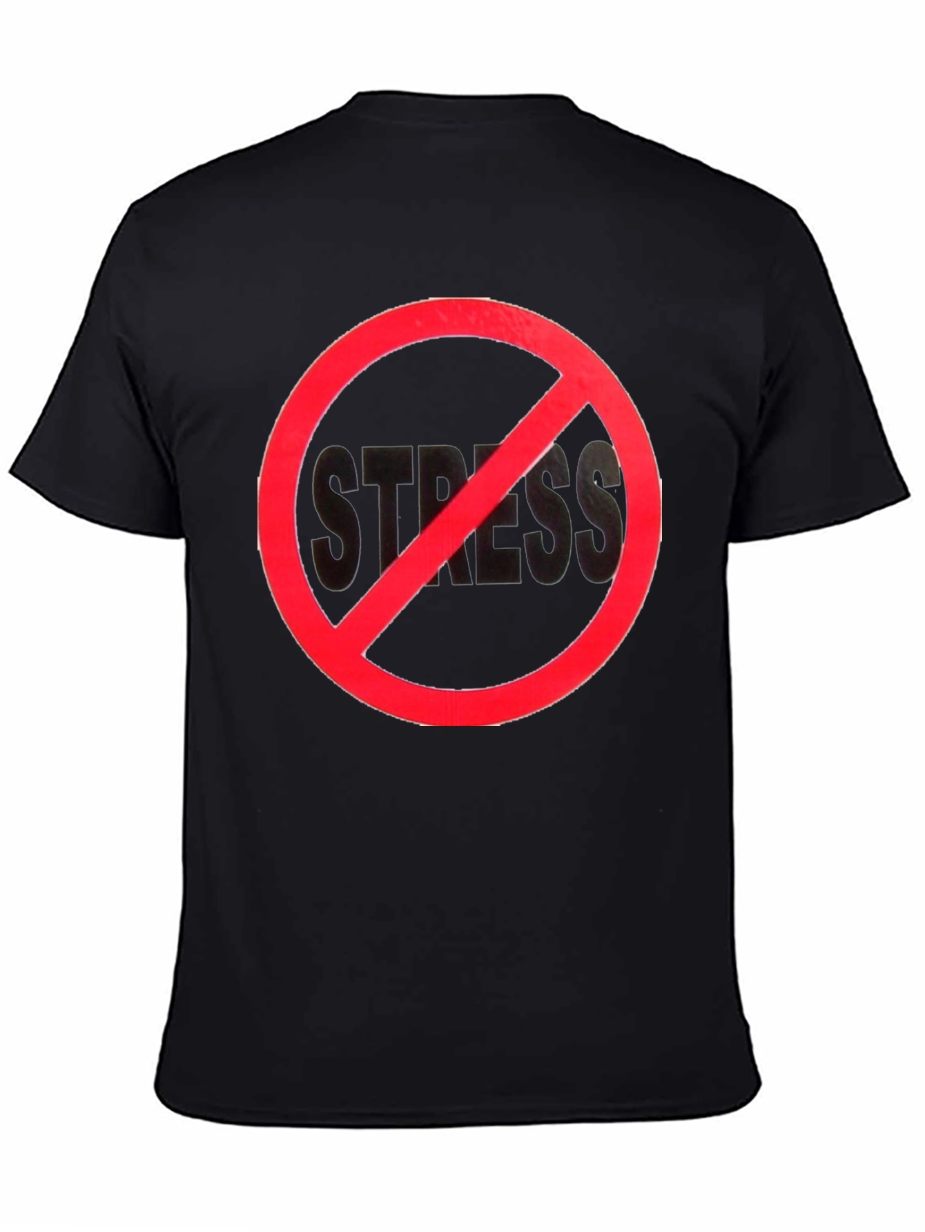 No Stress Black T-Shirt