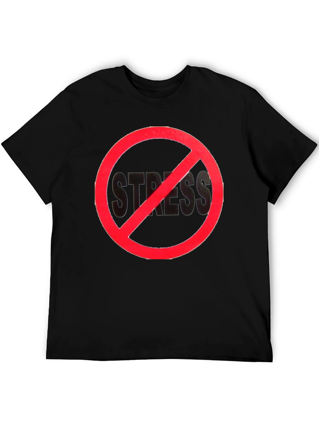 No Stress Black T-Shirt