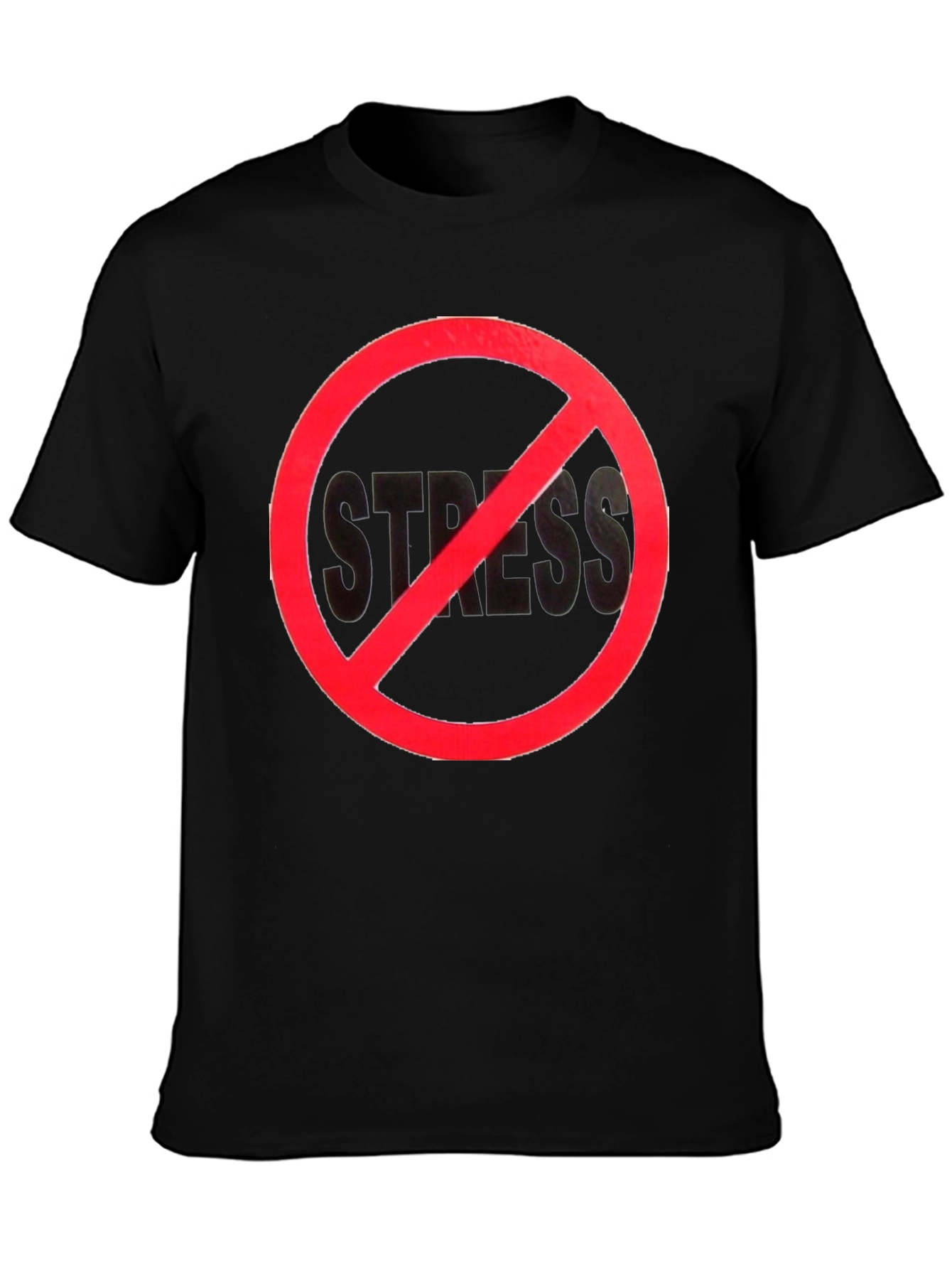 No Stress Black T-Shirt