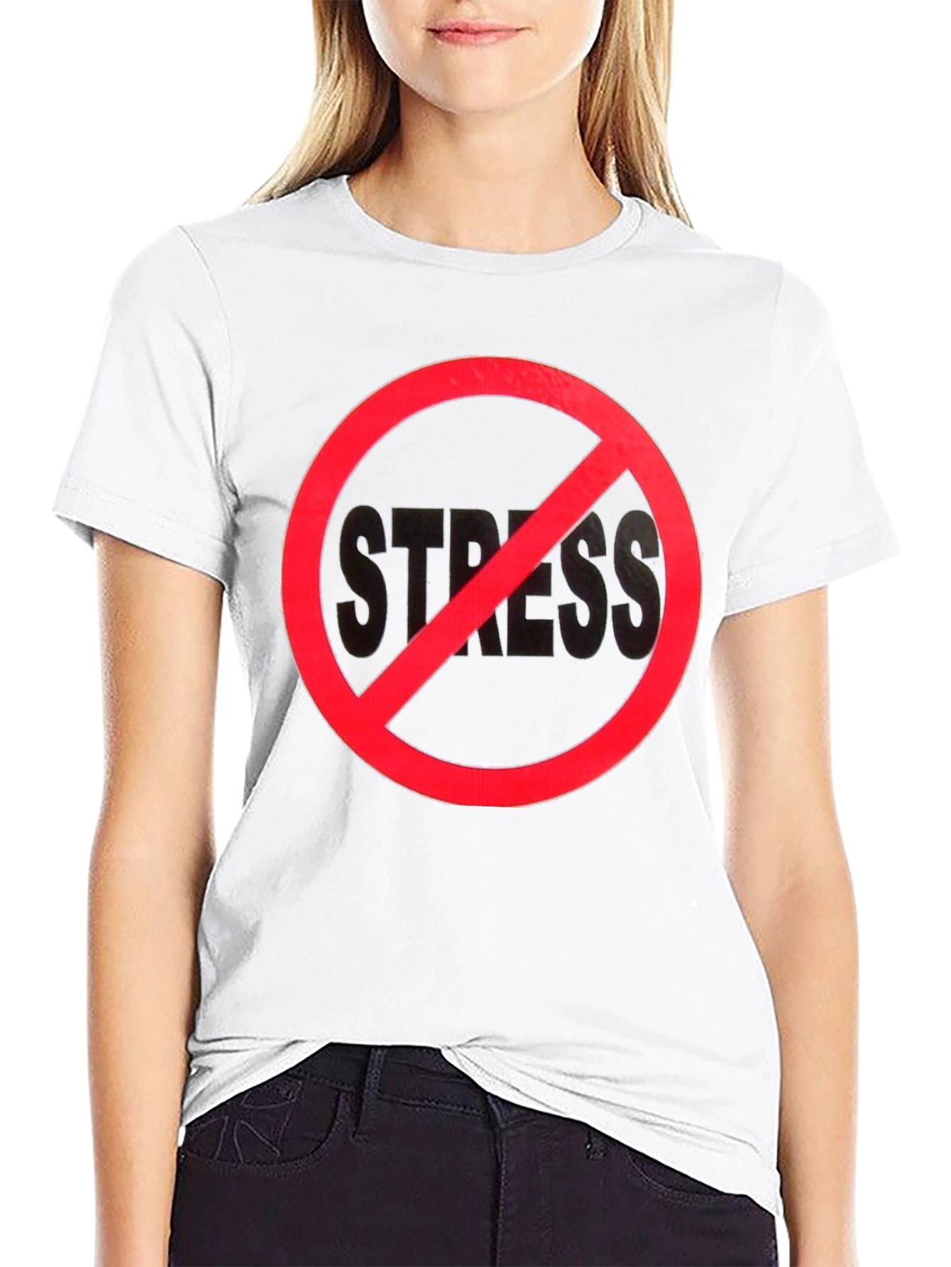 No Stress Black T-Shirt