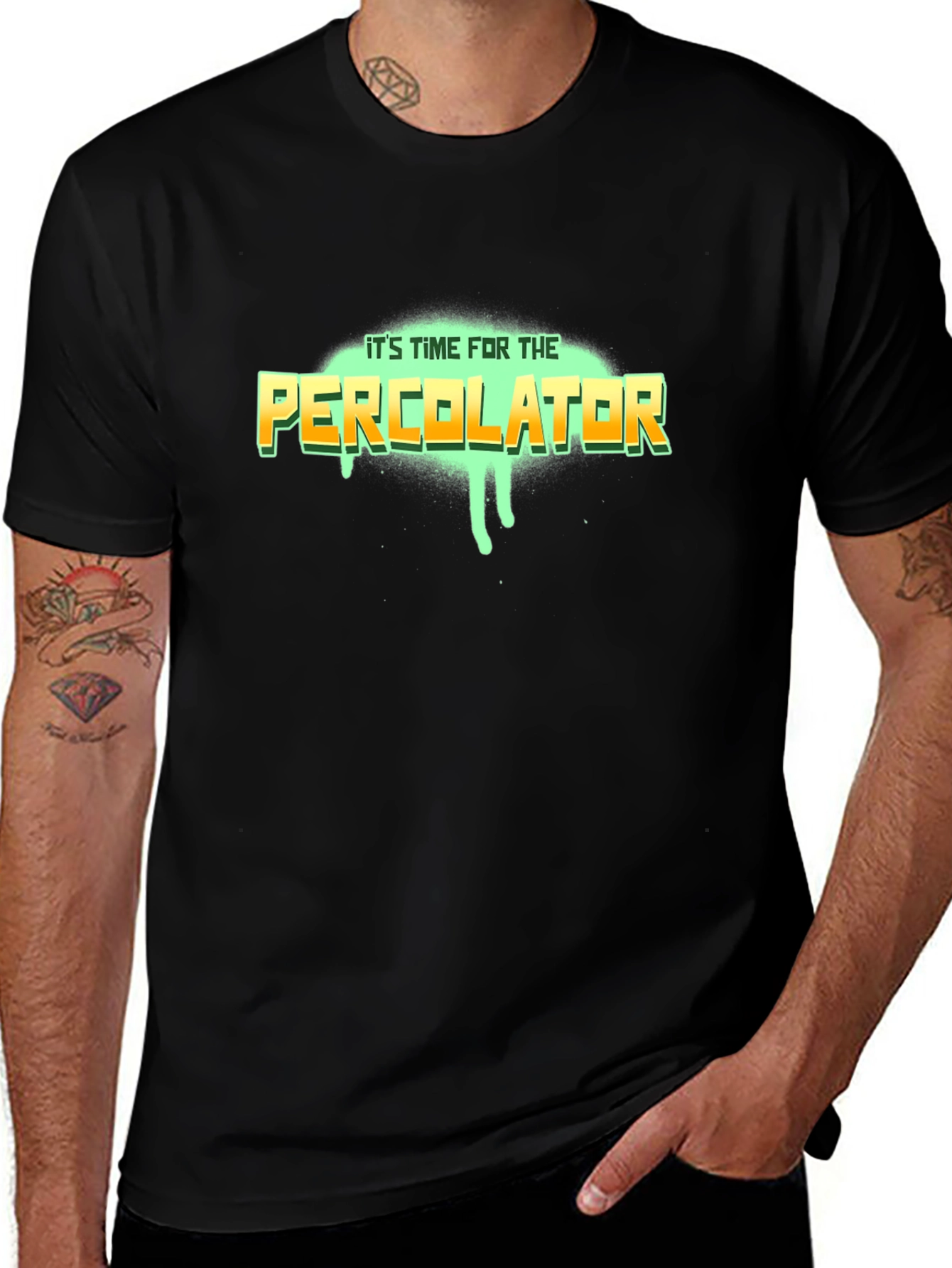 Percolator Graphic T-Shirt - Black Cotton Tee