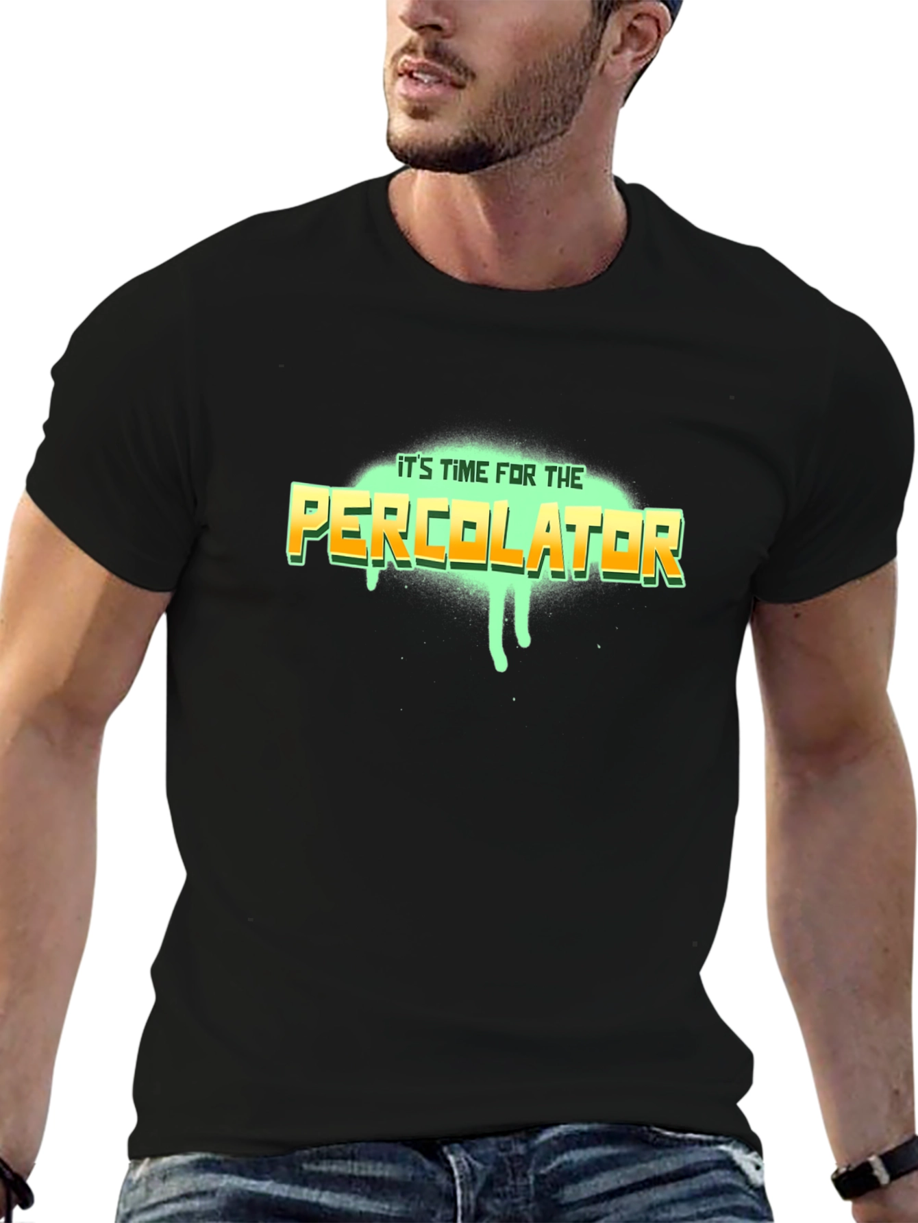 Percolator Graphic T-Shirt - Black Cotton Tee