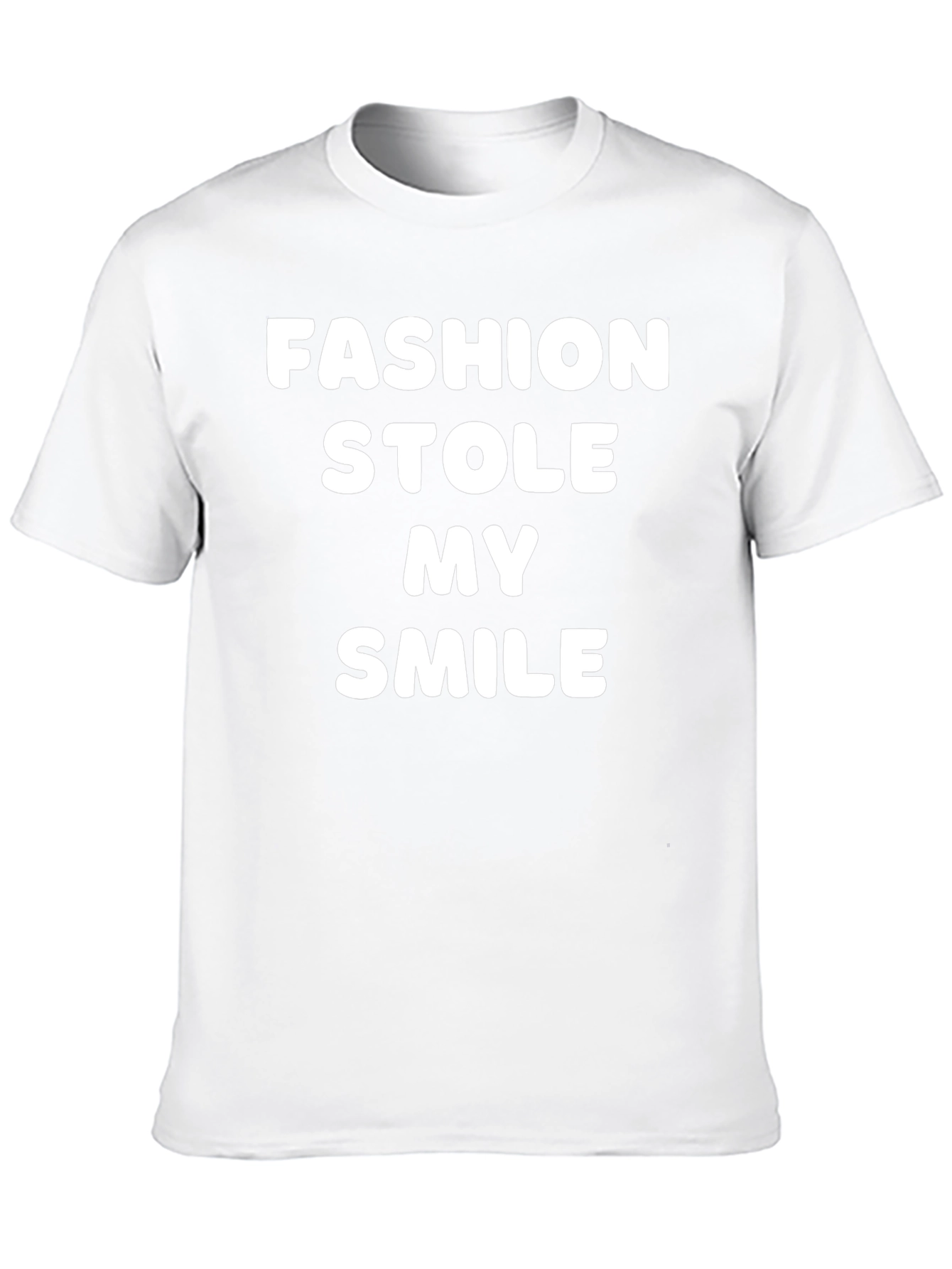 Fashion Stole My Smile Graphic Tee - Black