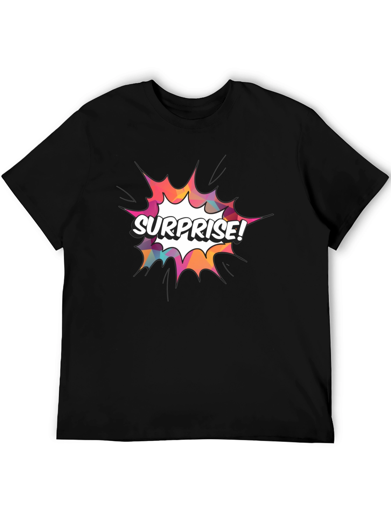 Surprise! Graphic Print Crew Neck T-Shirt