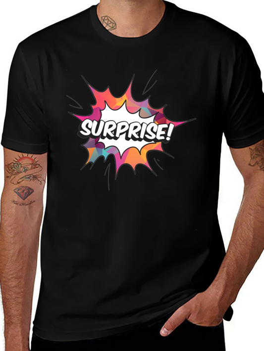 Surprise! Graphic Print Crew Neck T-Shirt