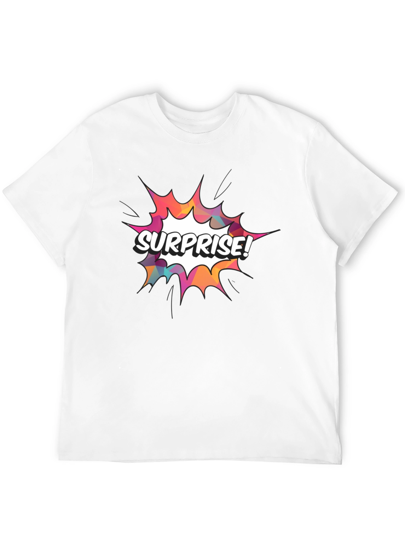 Surprise! Graphic Print Crew Neck T-Shirt