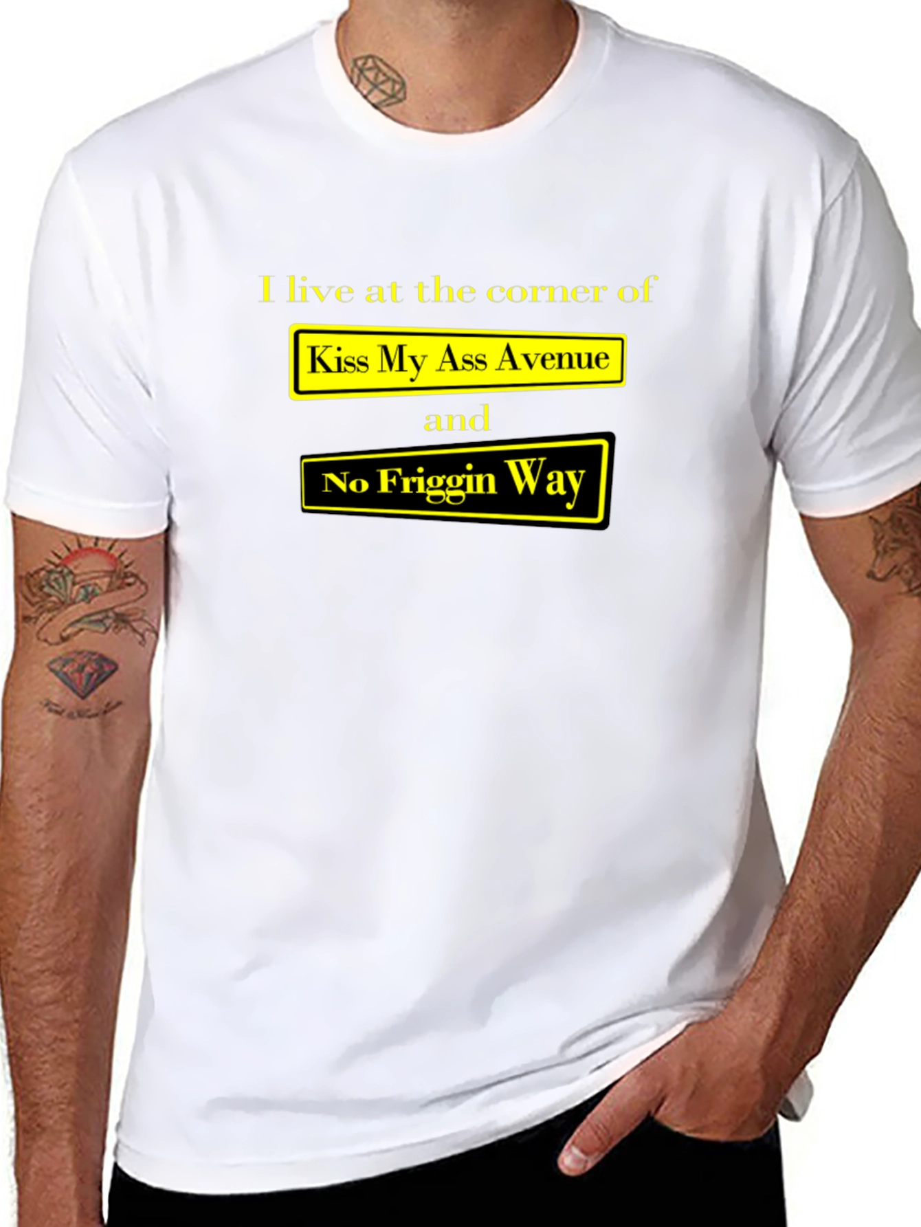 Funny Graphic T-Shirt - Kiss My Ass Avenue