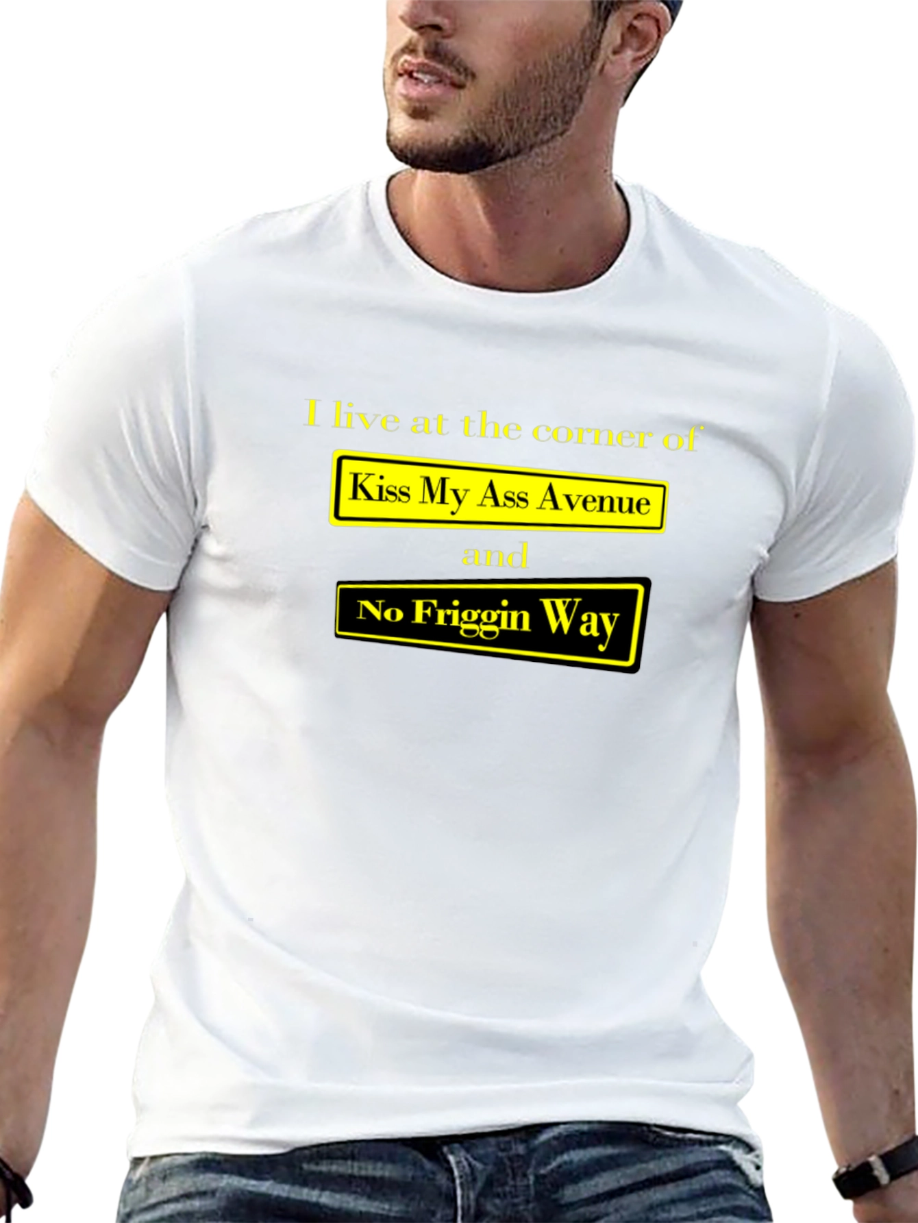 Funny Graphic T-Shirt - Kiss My Ass Avenue