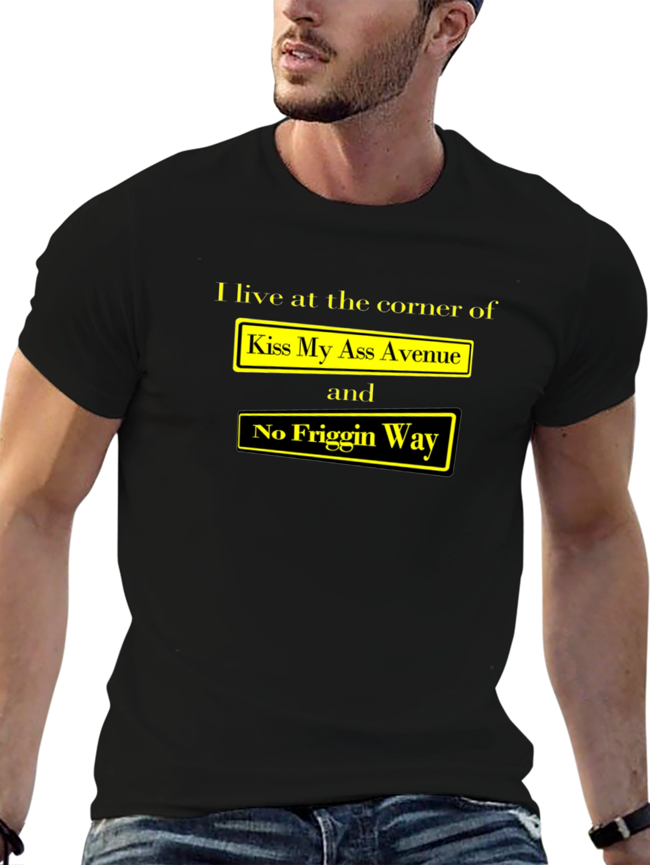 Funny Graphic T-Shirt - Kiss My Ass Avenue