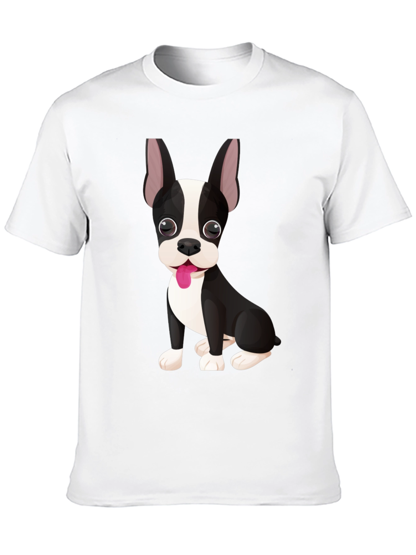 Dog Graphic Tee - Cute Boston Terrier Design