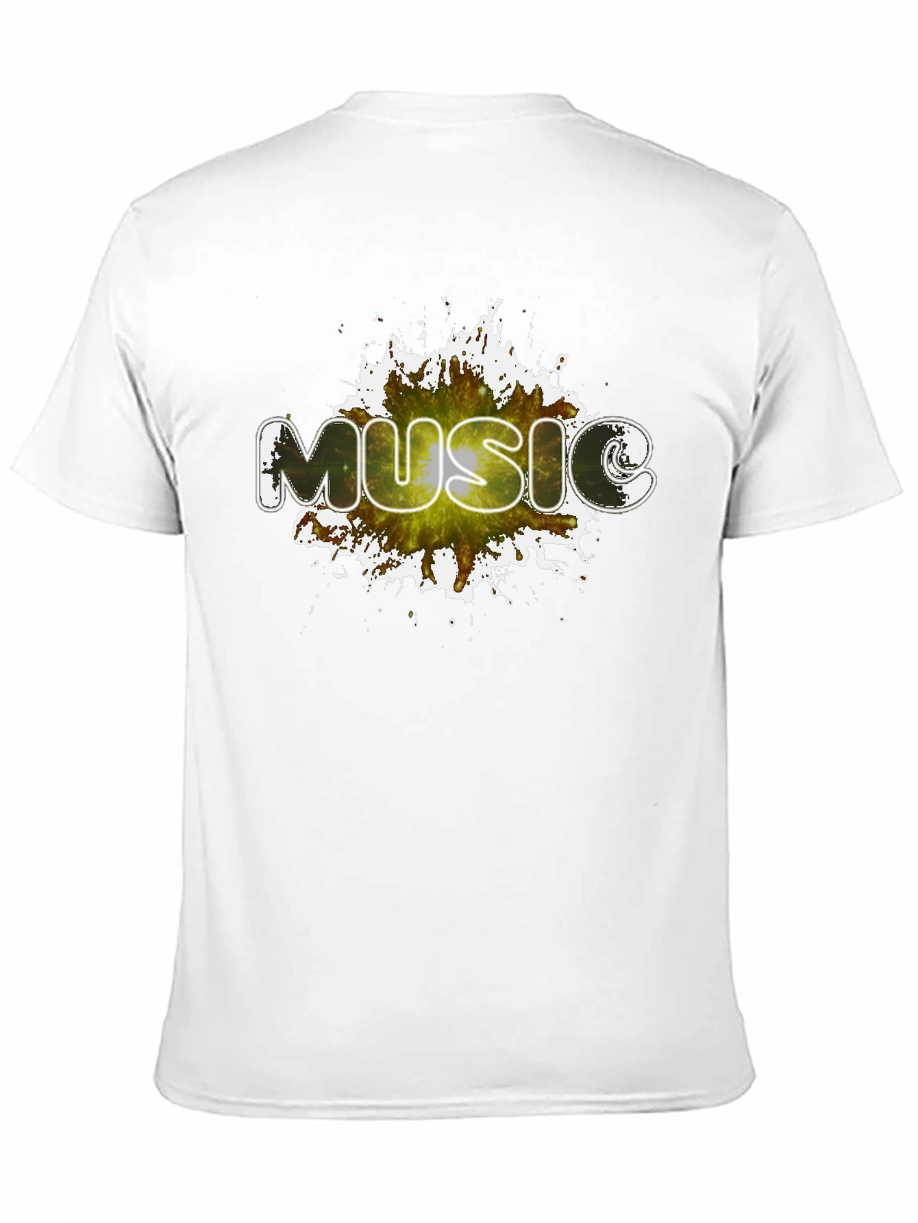 Music Splash T-Shirt - Black Cotton Tee
