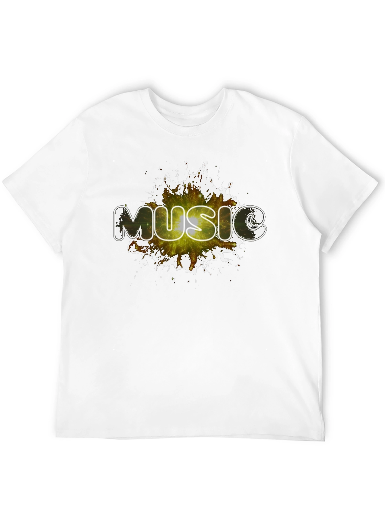 Music Splash T-Shirt - Black Cotton Tee