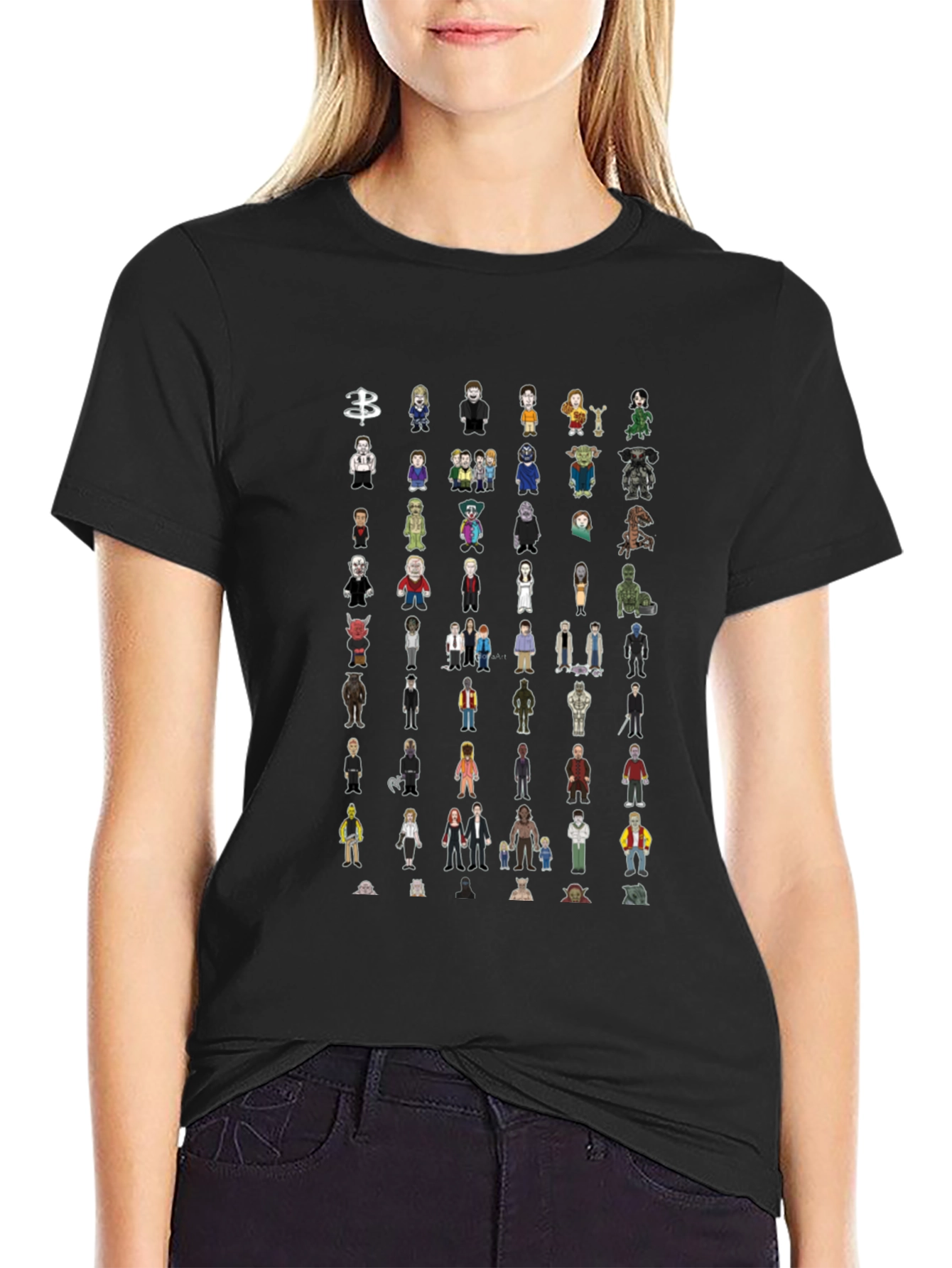 Character Mashup Black T-Shirt