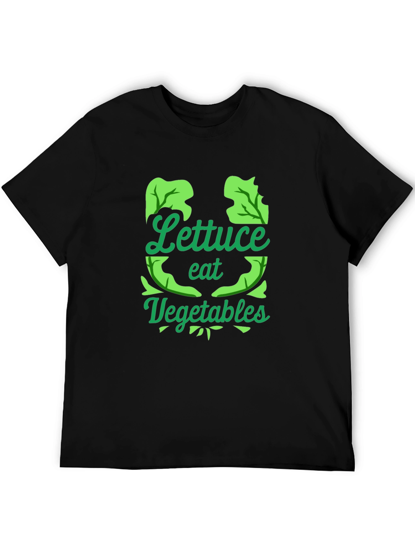Lettuce Eat Vegetables Black T-Shirt