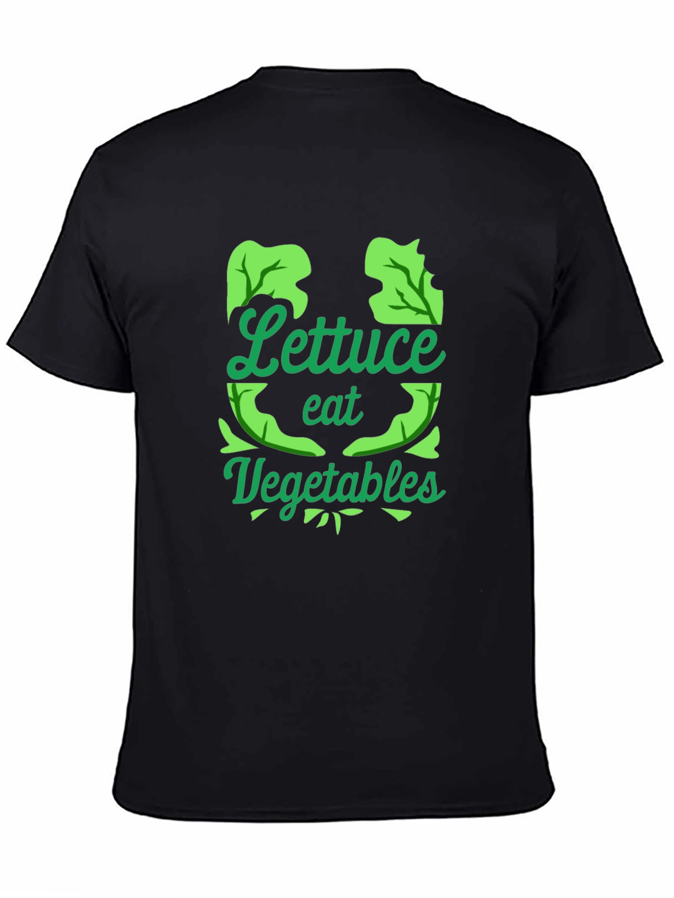 Lettuce Eat Vegetables Black T-Shirt