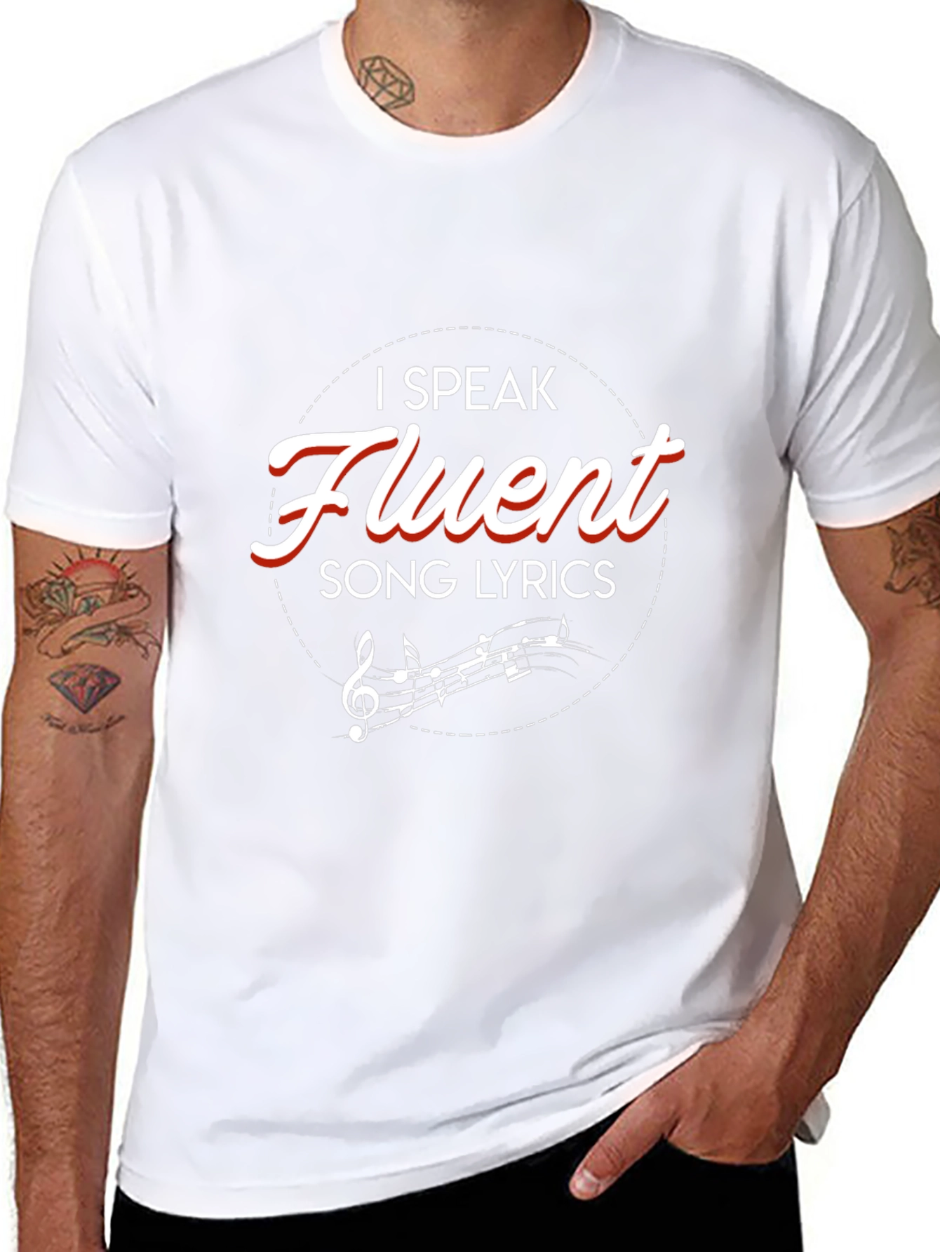 Fluent Song Lyrics Graphic Tee - Music Lover Shirt