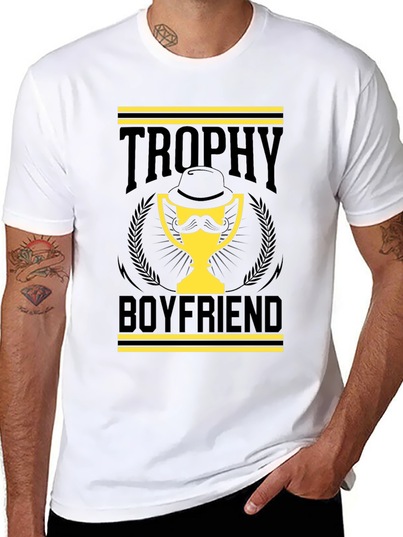 Trophy Boyfriend Graphic Tee - Black