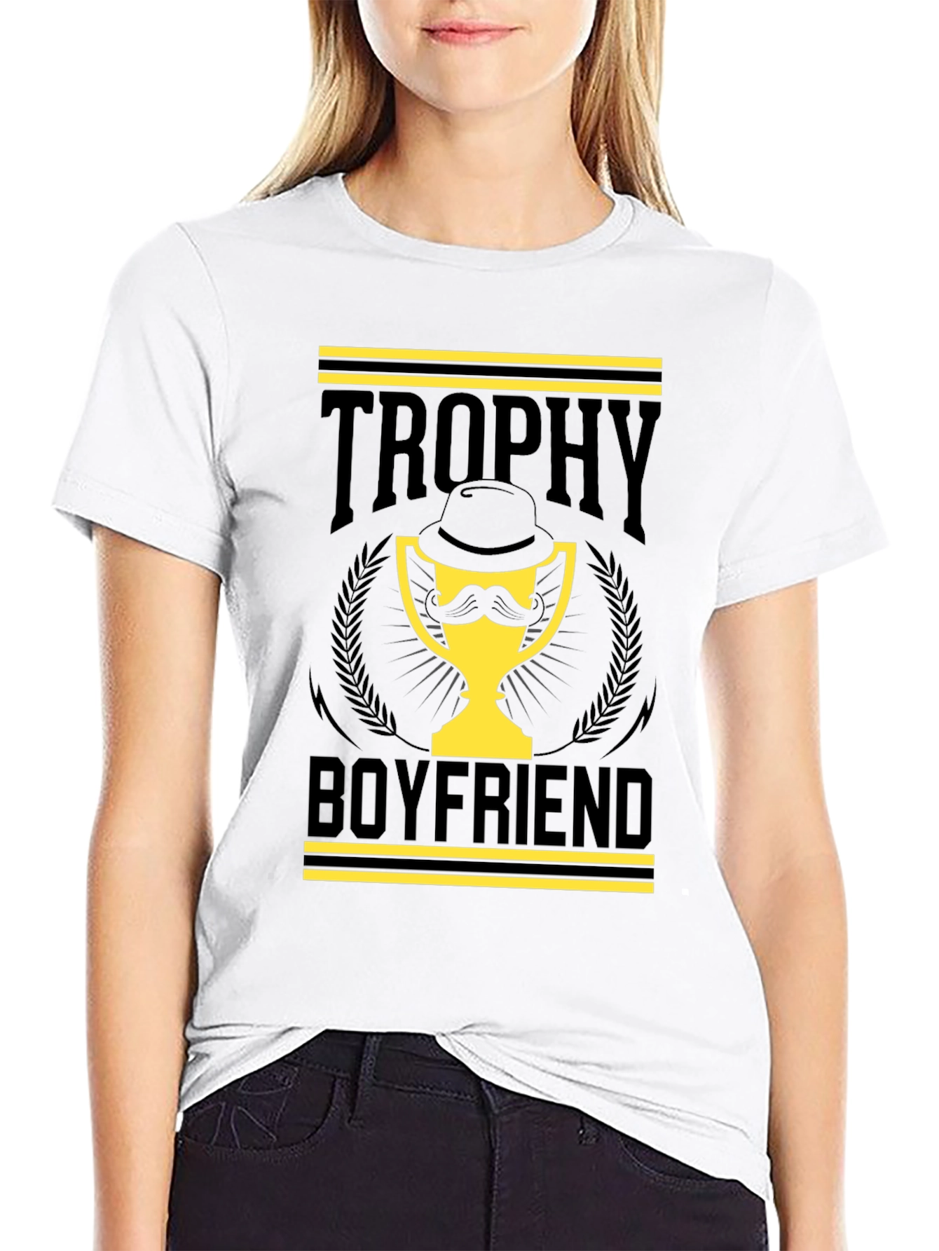 Trophy Boyfriend Graphic Tee - Black