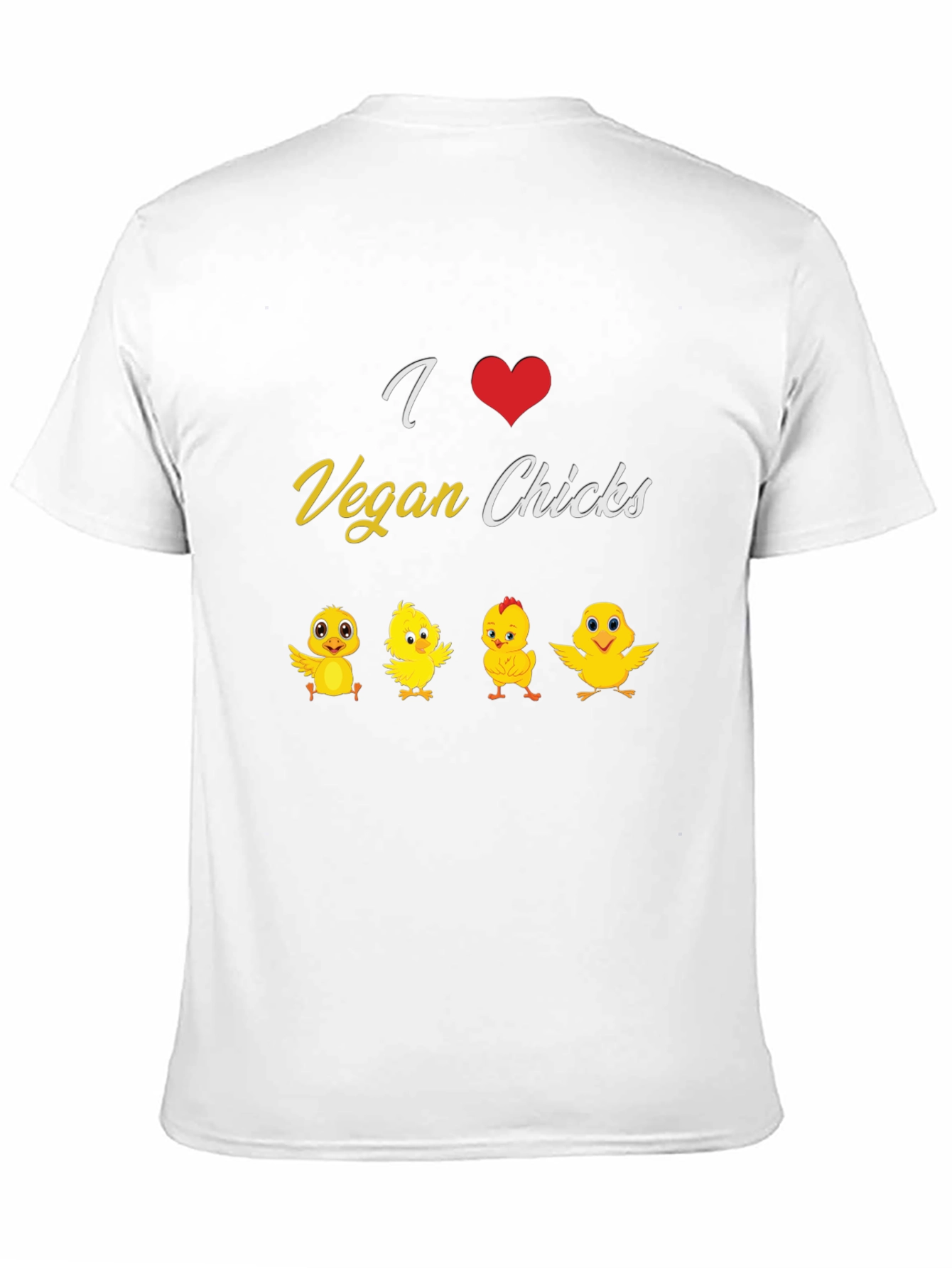 I Love Vegan Chicks T-Shirt - Black Cotton Tee