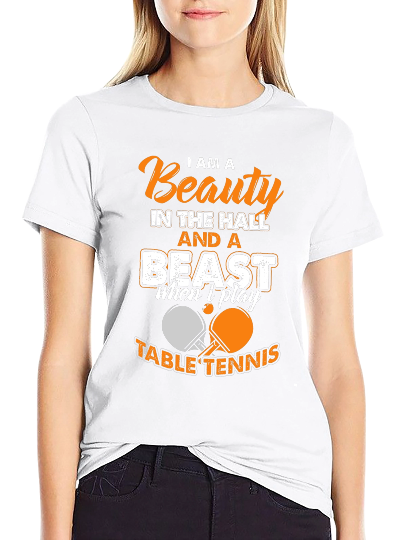 Beauty and a Beast Table Tennis T-Shirt