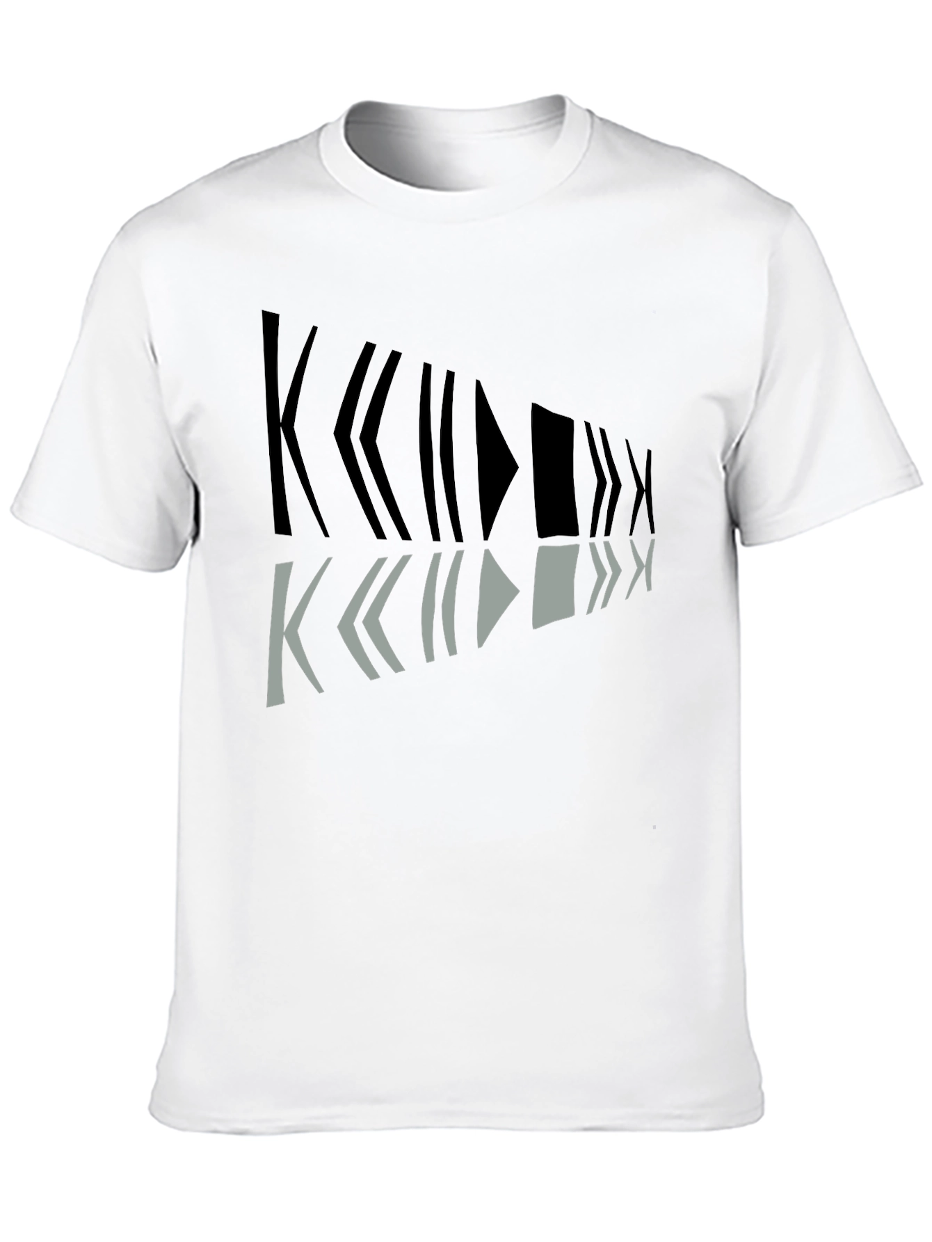 Geometric Graphic Print Mens Black T-Shirt