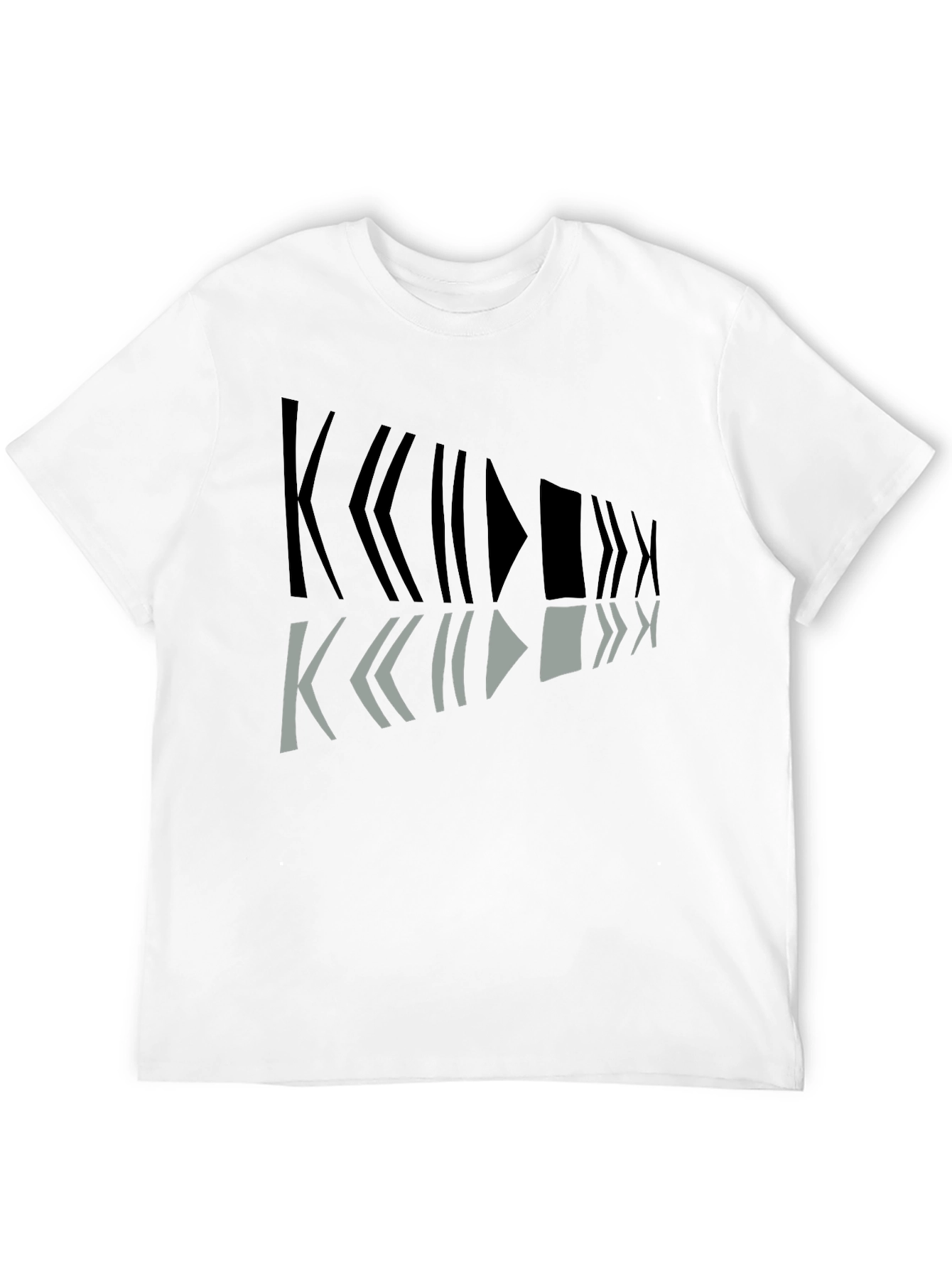 Geometric Graphic Print Mens Black T-Shirt