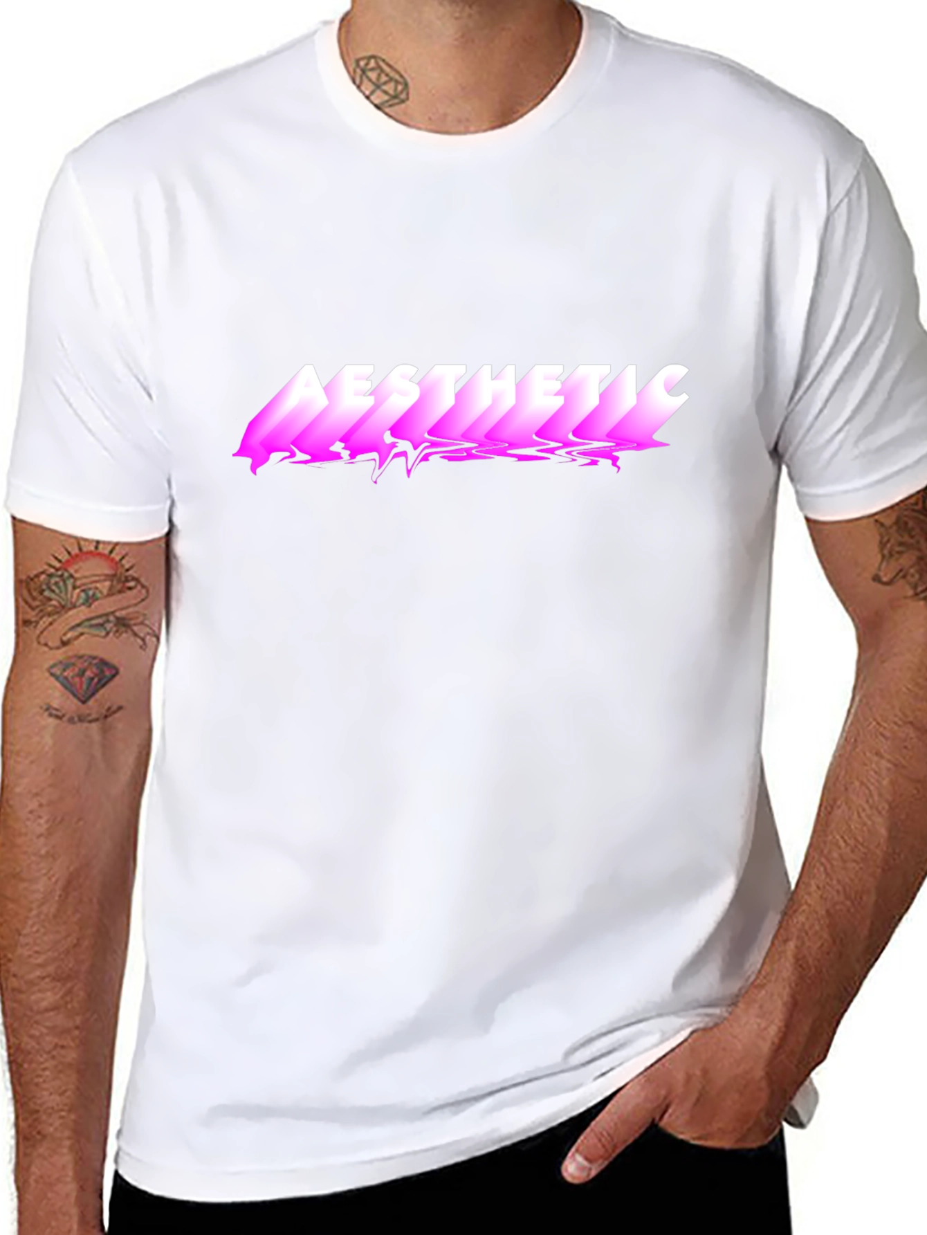 Aesthetic Graphic Print Black T-Shirt