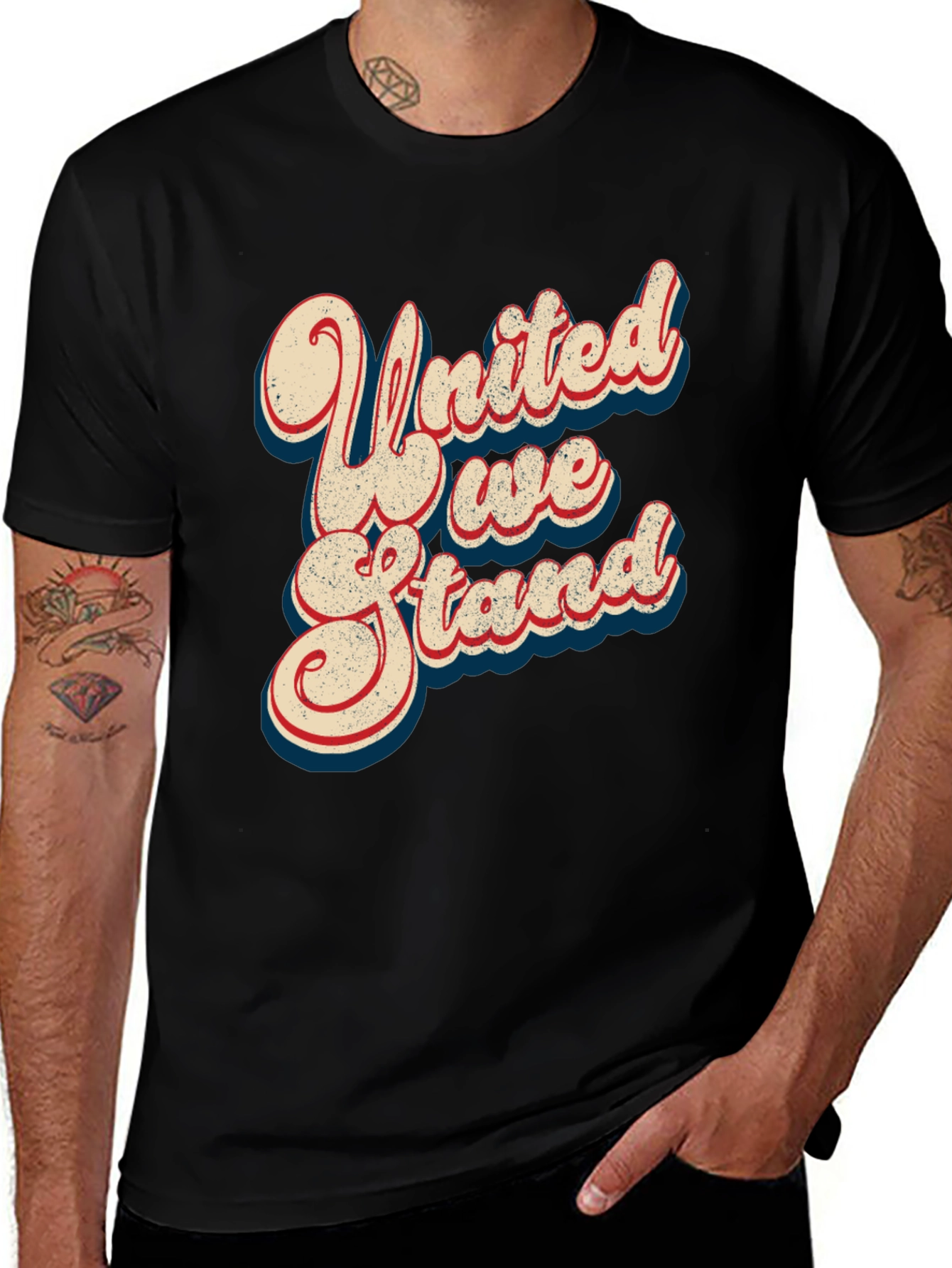 United We Stand Graphic Tee - Patriotic Shirt